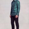 Men's luxury emerald green paisley shirt for homecoming and special occasions from Gentleman's Guru