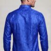 Men's luxury royal blue dress shirt for prom, wedding and formal events