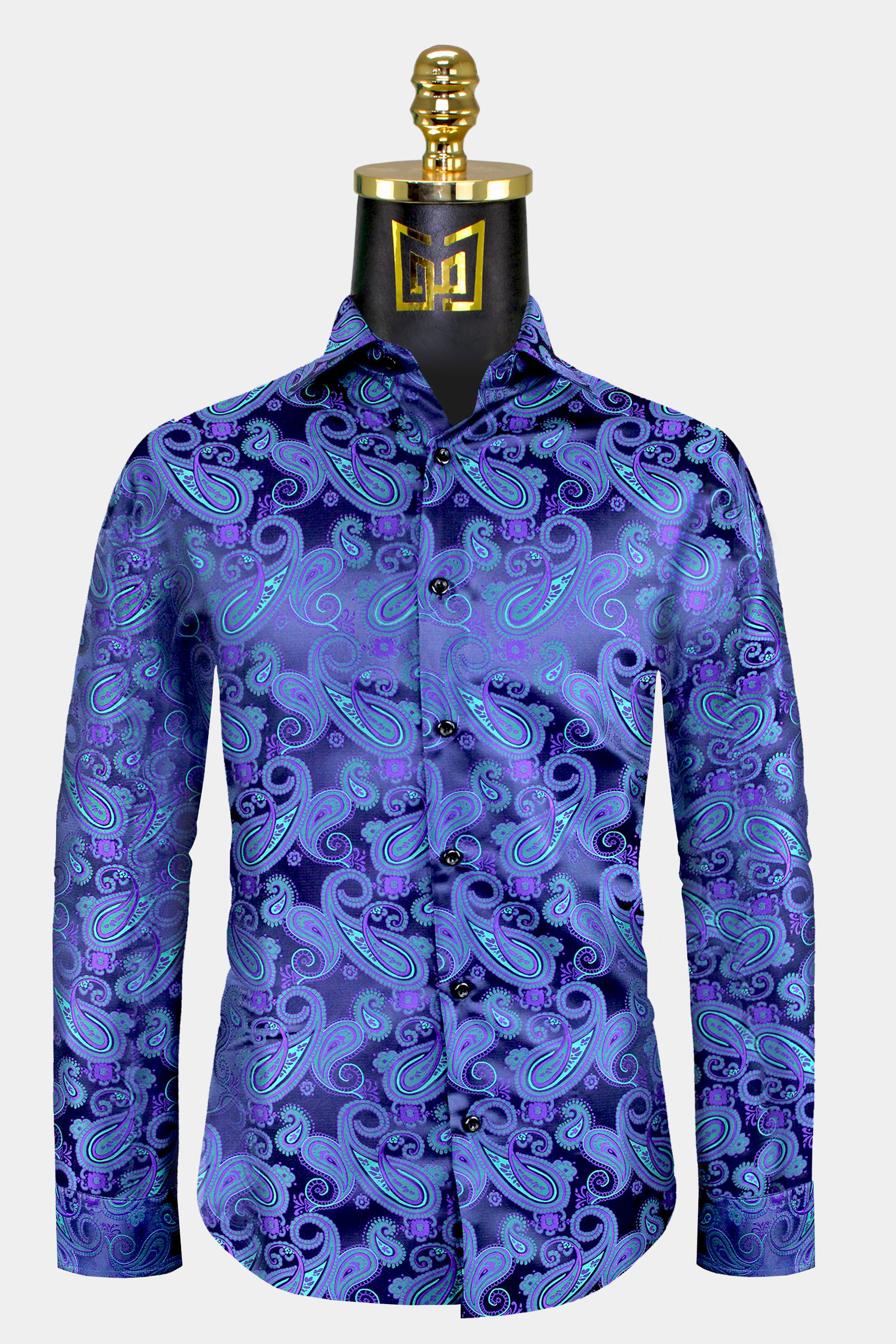 Mens-Paisley-Purple-and-Turquoise-Shirt-Dress-Shirt-from-Gentlemansguru.com