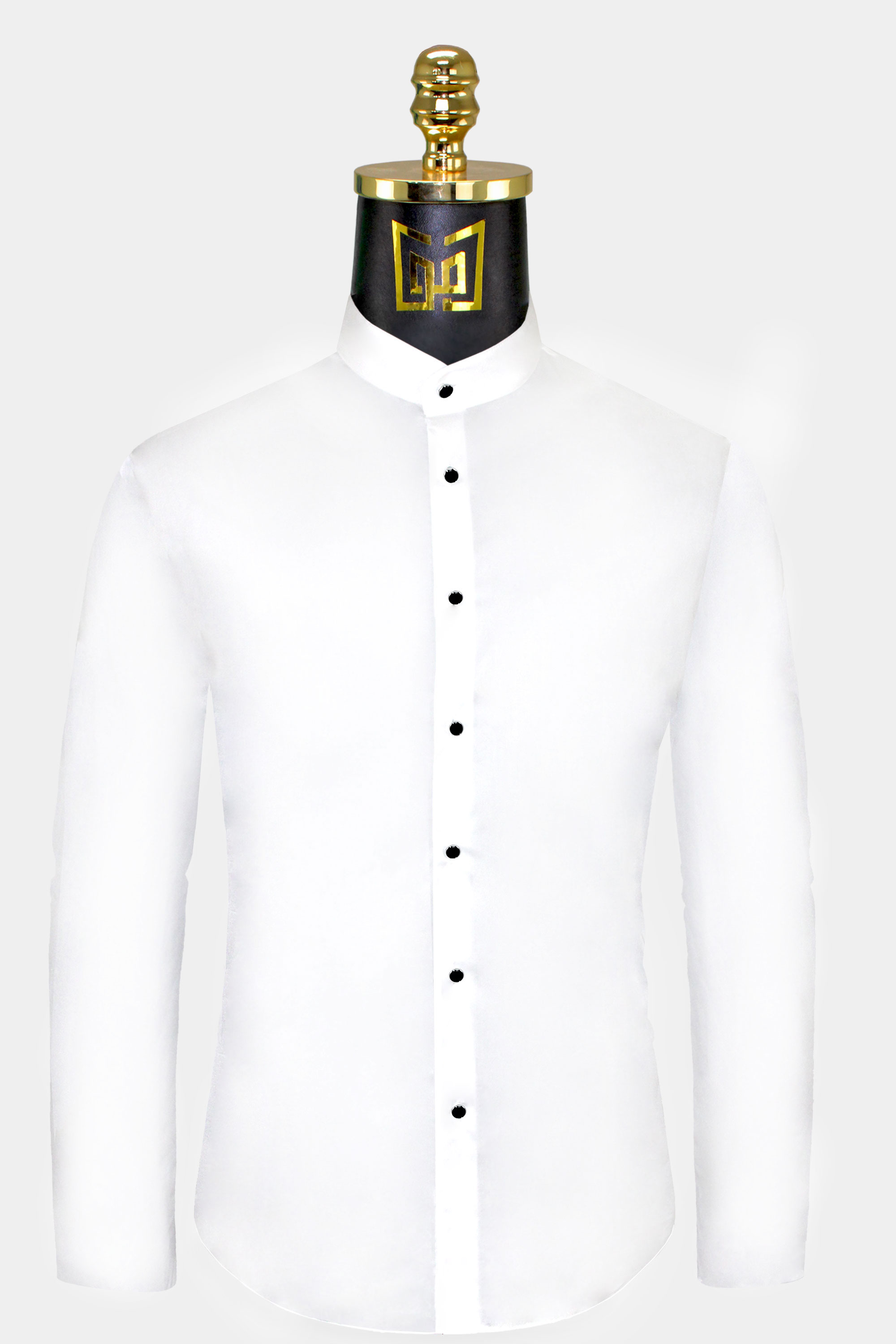 Mens-White-Mandarin-Collar-Shirt-from-Gentlemansguru.com
