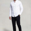 Men's White Mao Collar Dress Shirt for Prom from Gentleman's Guru