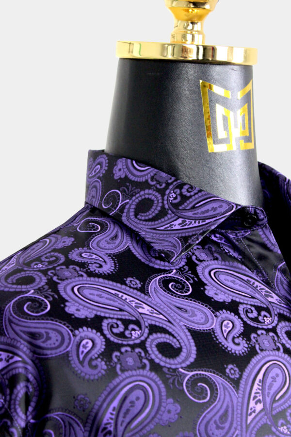 Alternative view of Purple Paisley Shirt