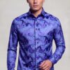 Purple & Turquoise Paisley Shirt - Image 7