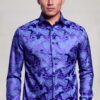 Purple & Turquoise Paisley Shirt