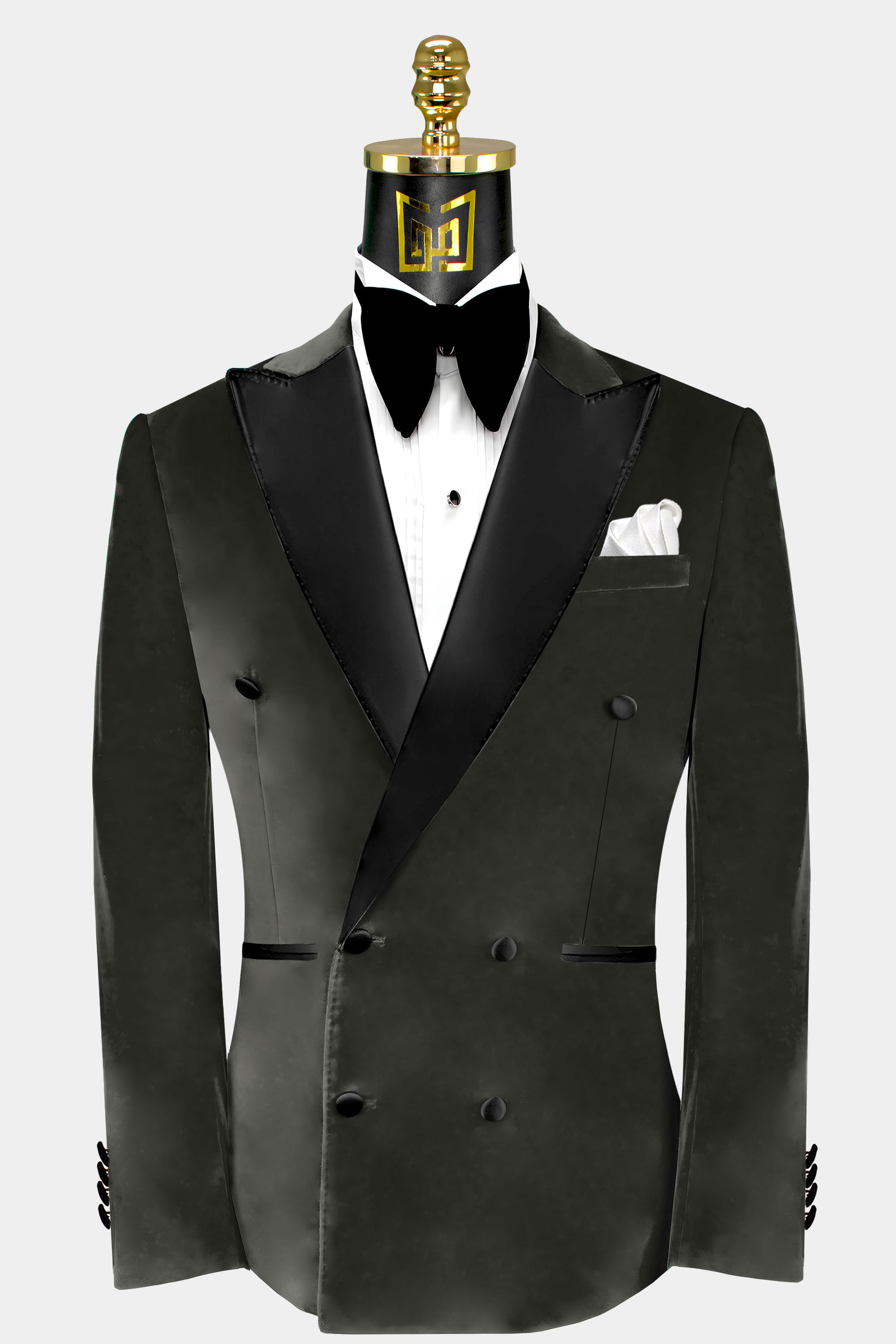 Double-Breasted-Dark-Grey-Velvet-Tuxedo-Jacket-Wedding-Groom-Blazer-from-Gentlemansguru.com