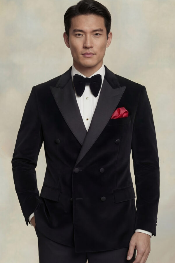 Mens-Black-Double-Breasted-TUxedo-Velvet-Prom-Wedding-Suit-from-Gentlemansguru.com