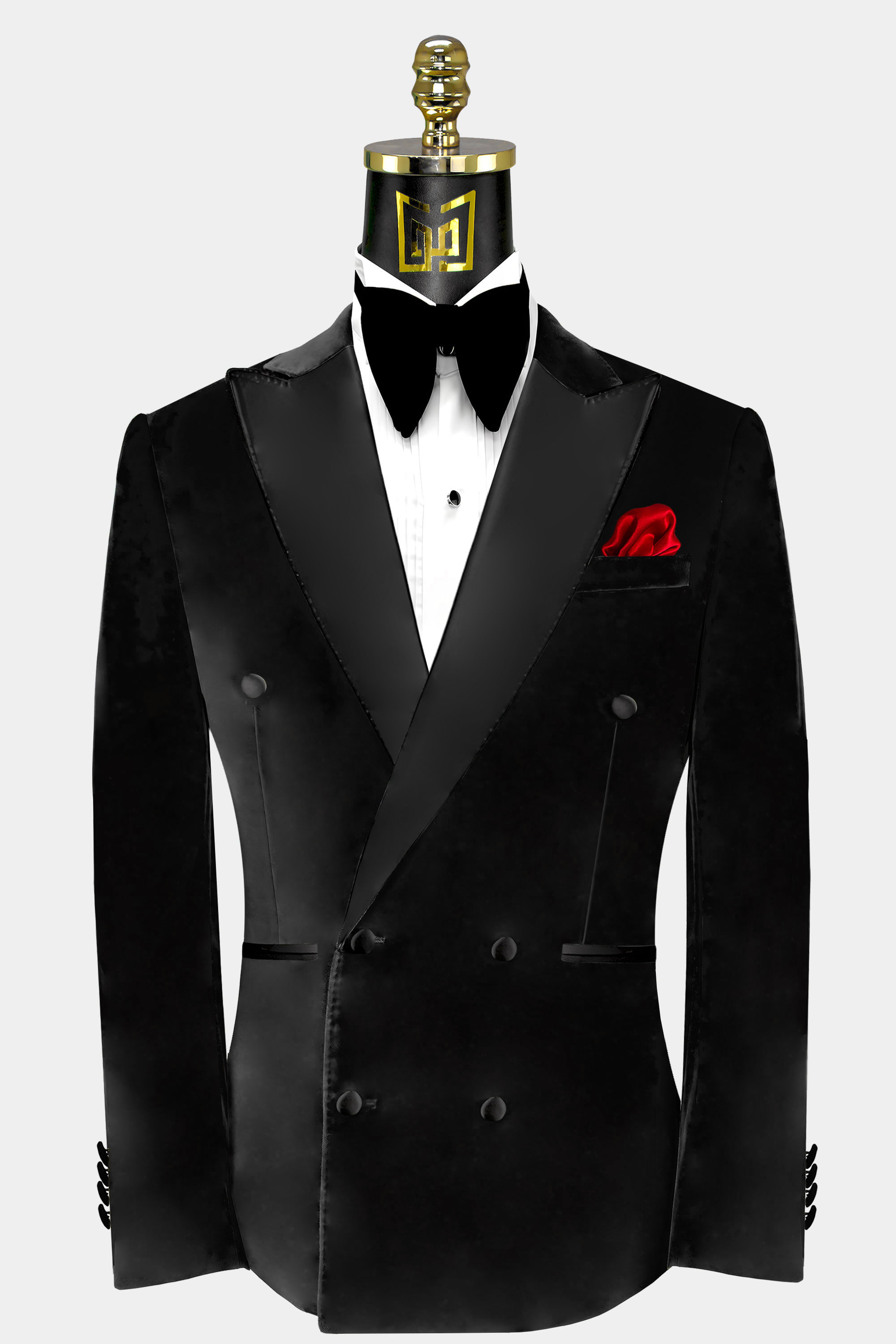 Mens-Double-Breasted-Black-Velvet-Tuxedo-Jacket-Groom-Wedding-Prom-Blazer-from-Gentlemansguru.com