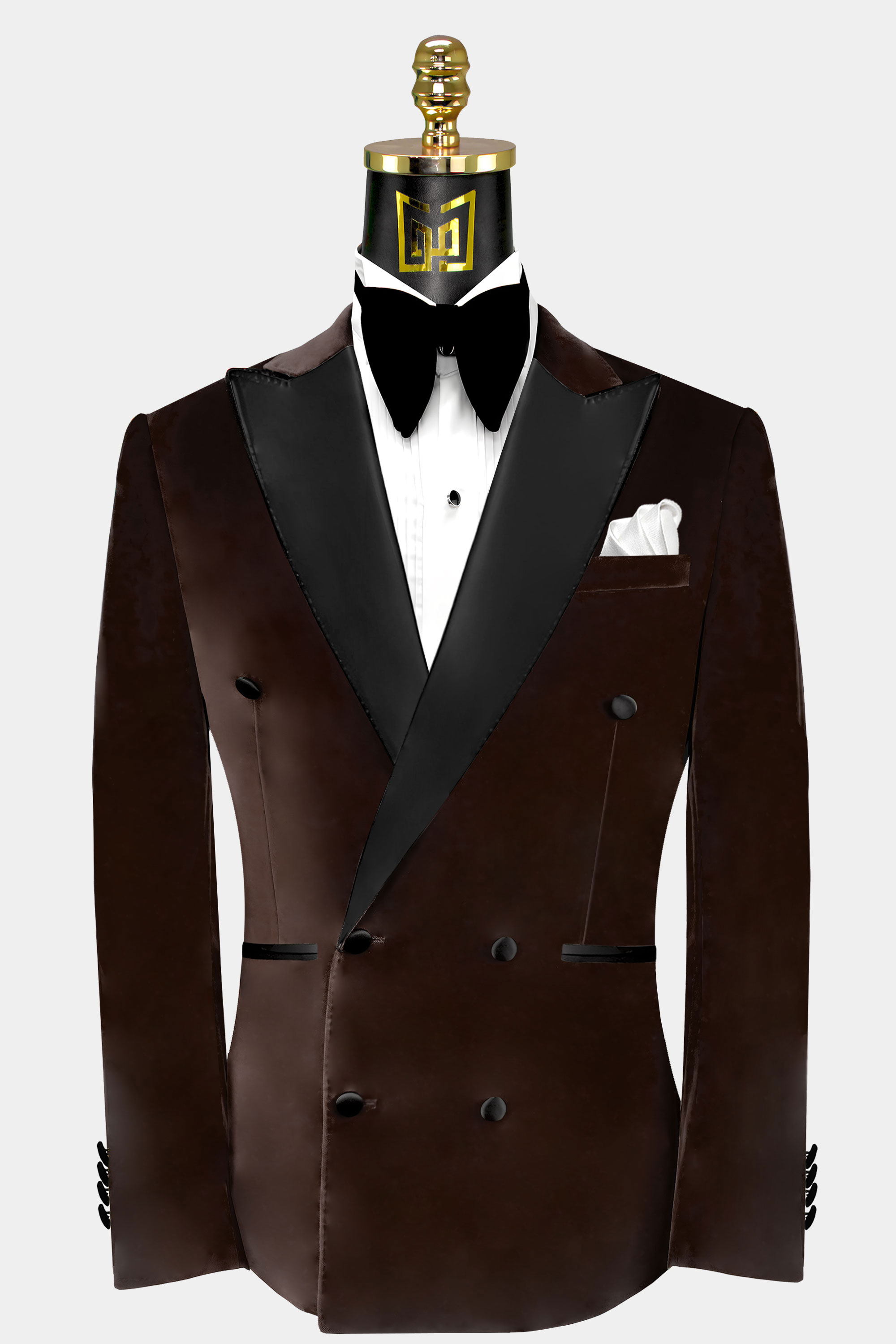 Mens-Double-Breasted-Brown-Velvet-Tuxedo-Jacket-Groom-Wedding-Blazer-from-Gentlemansguru.com