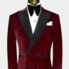 Mens-Double-Breasted-Burgundy-Velvet-Tuxedo-Jacket-Groom-Wedding-Prom-Blazer-from-Gentlemansguru.com