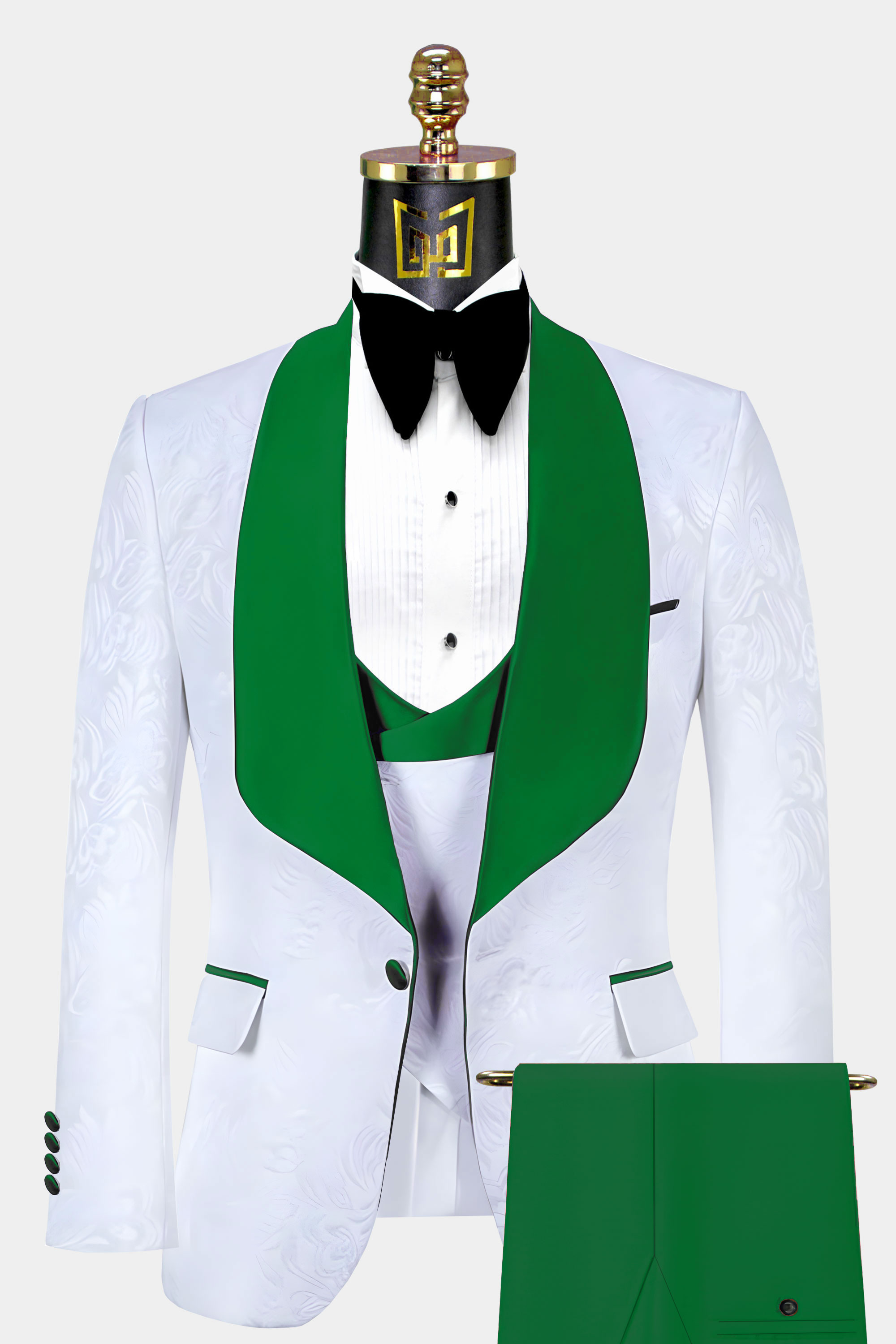 Green-and-White-Tuxedo-Wedding-Prom-Groom-Suit-For-Men-from-Gentlemansguru.com