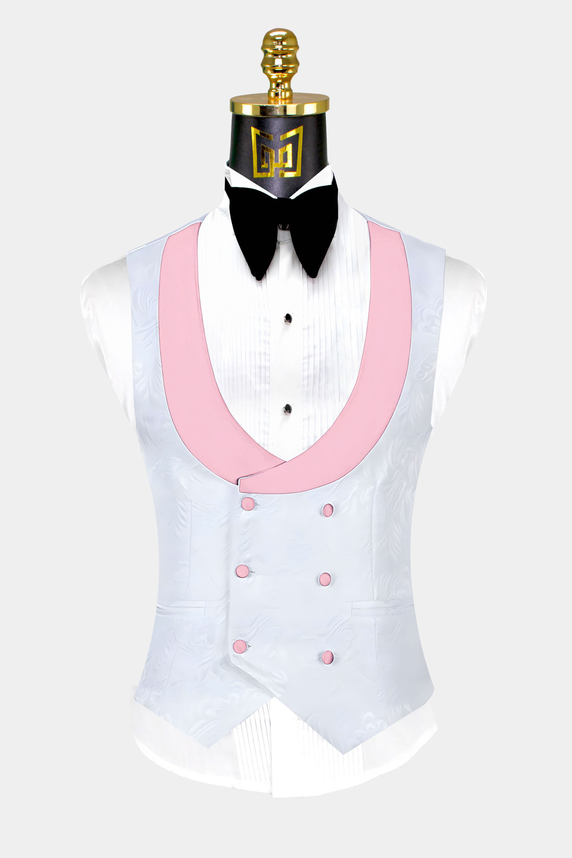 White tux purple online vest