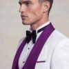Luxury-Purple-and-White-Groom-Tuxedo-JAcket-Sport-Blazer-from-Gentlemansguru.com