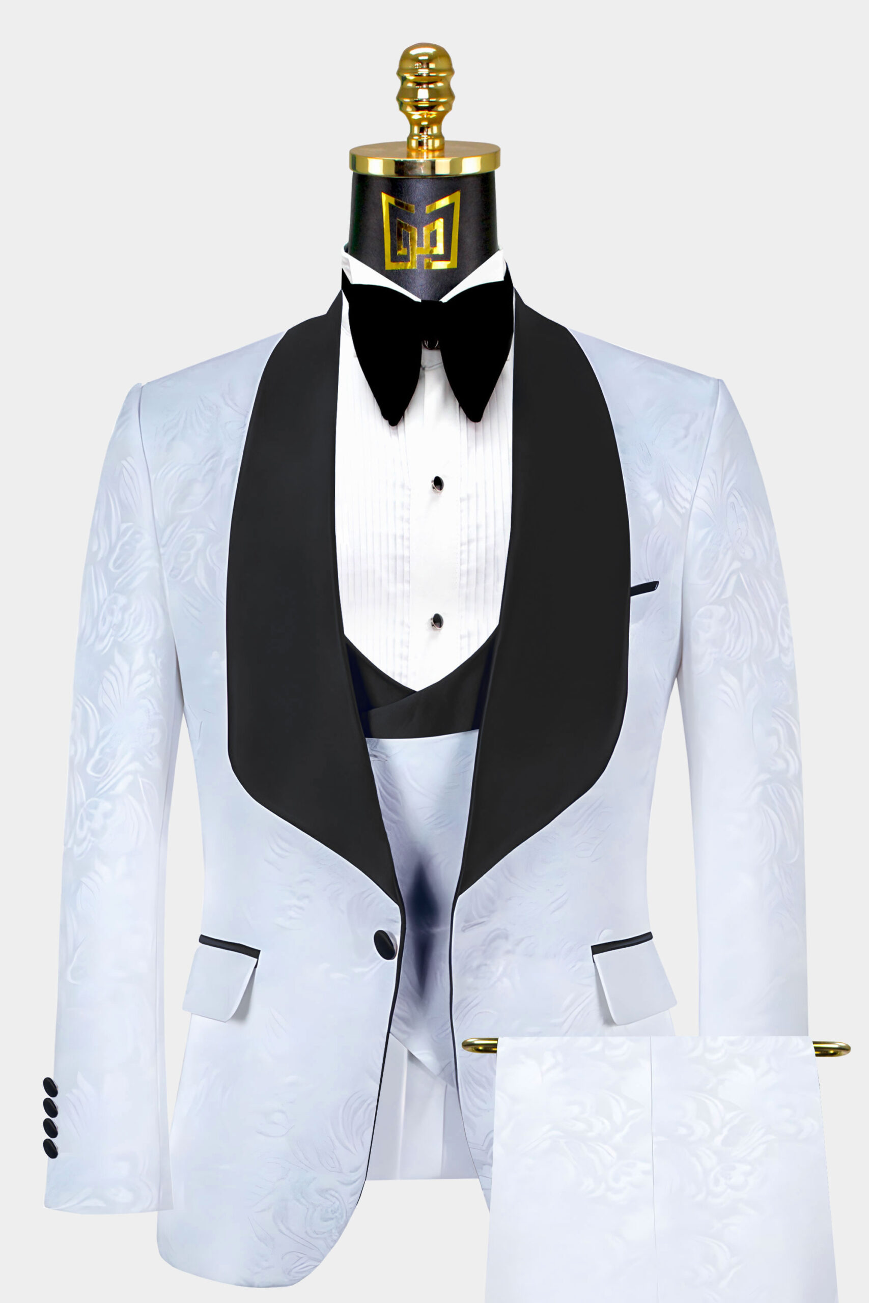 White and Black Tuxedo Suit Gentleman s Guru