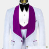 White-and-Purple-Tuxedo-Groom-Wedding-Prom-Suit-For-Men-from-Gentlemansguru.com