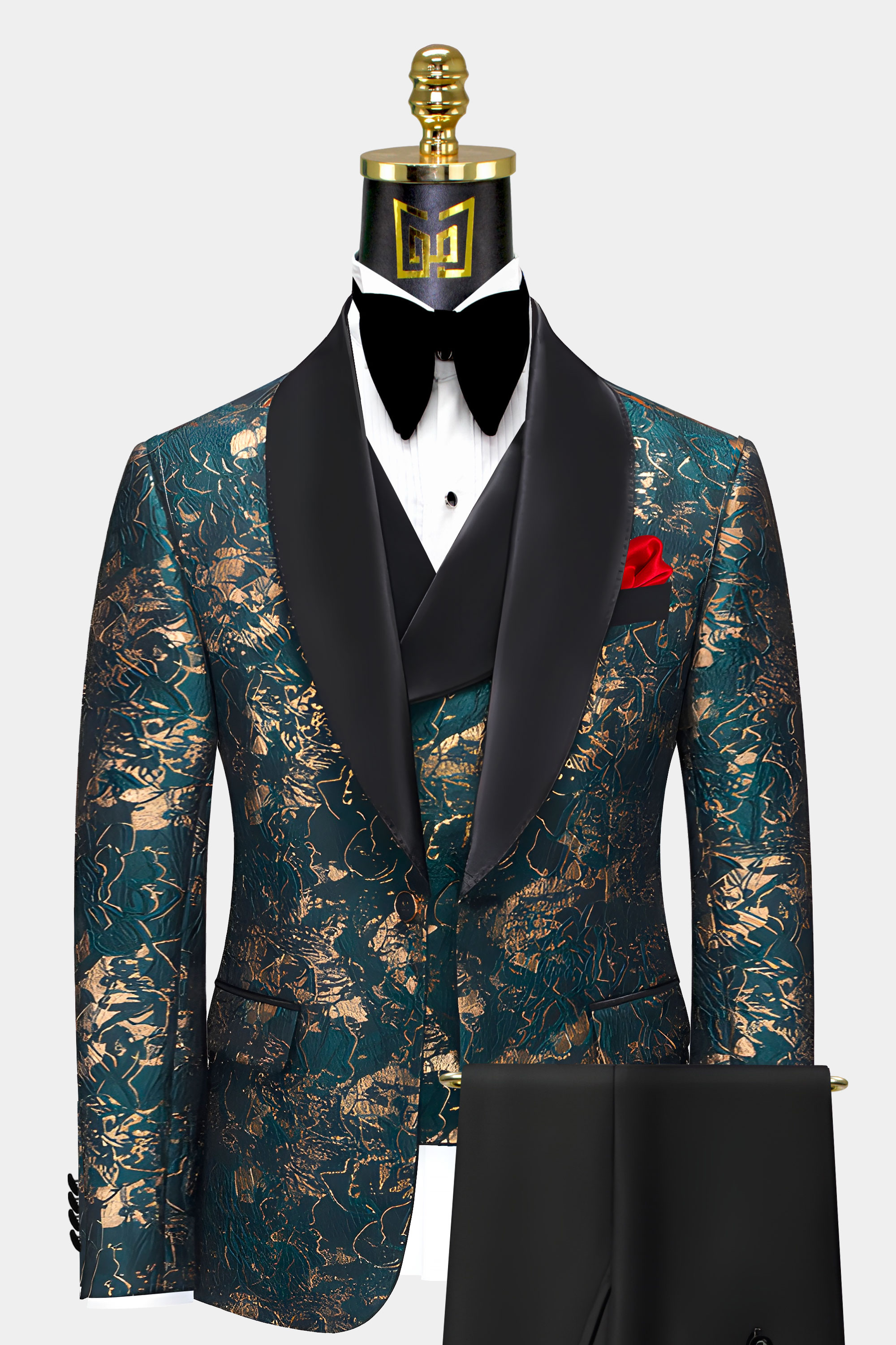 Black-Pants-Teal-and-Gold-Tuxedo-Weddinbg-Suit-for-Prom-from-Gentlemansguru.com