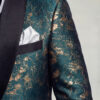 Designer-Teal-Gold-Tuxedo-Groom-Wedding-Red-Carpet-Suit-from-Gentlemansguru.com