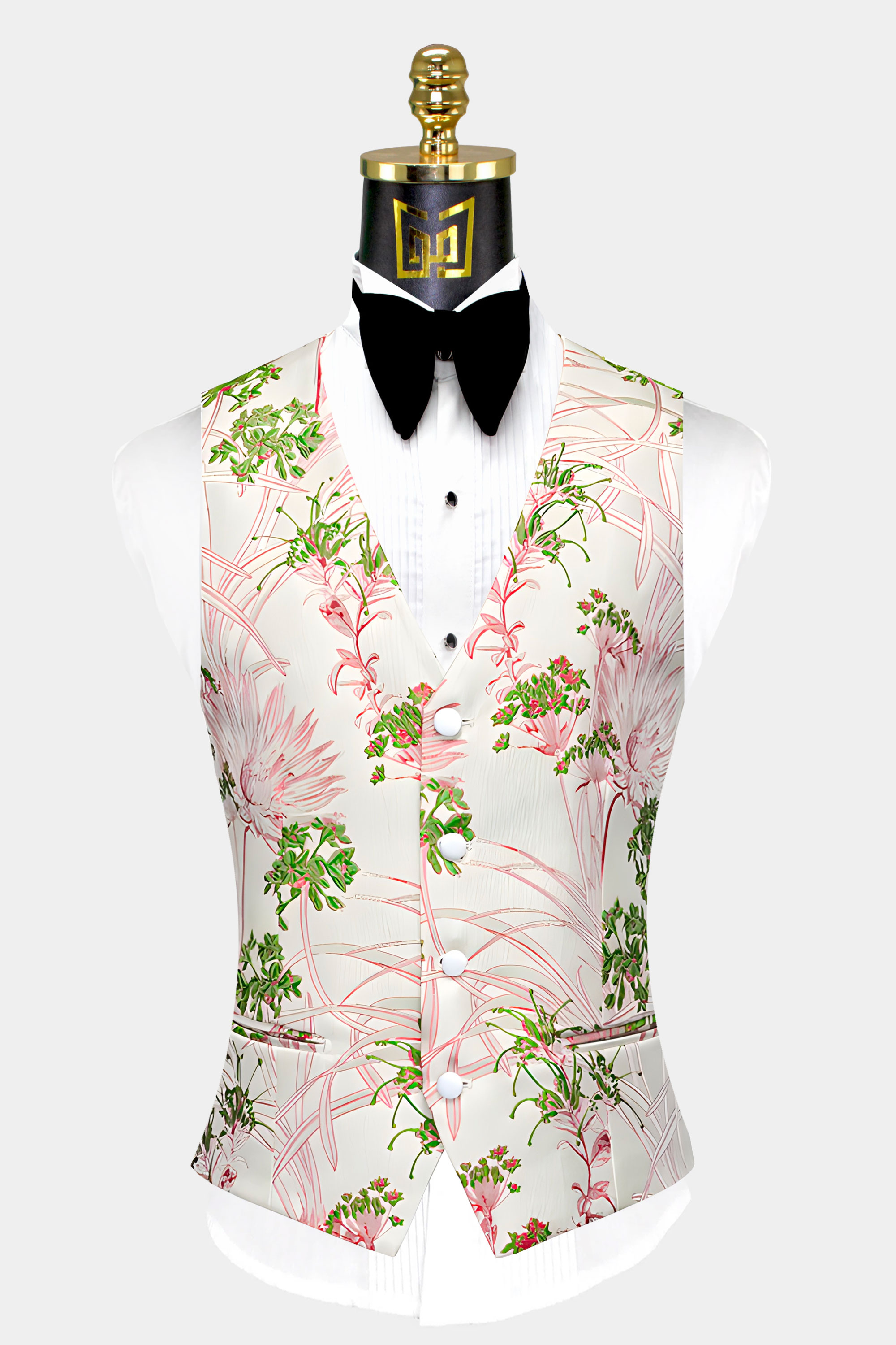 Floral-Wedding-Tuxedo-Vest-Groomsmen-Waistcoat-from-Gentlemansguru.com