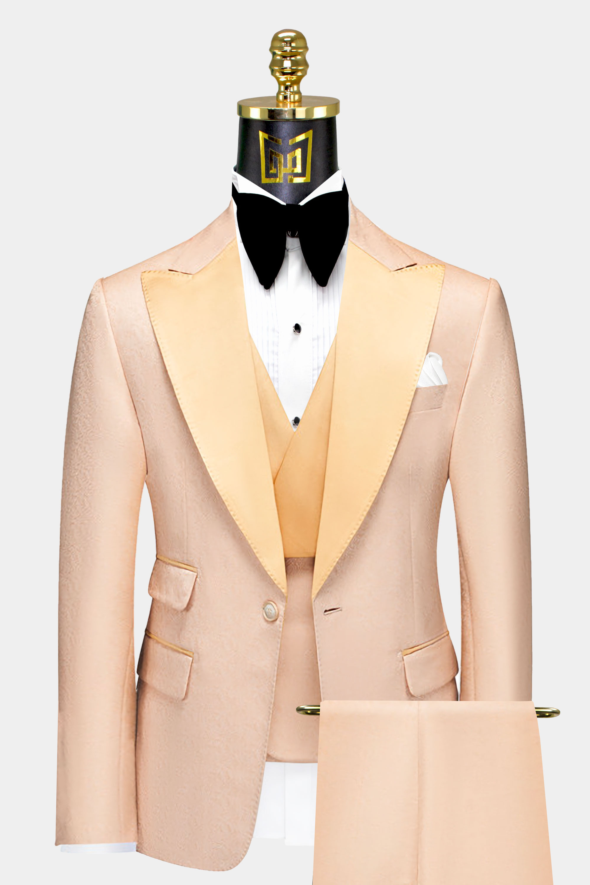 Mens-Beige-Tuxedo-Groom-Wedding-Prom-Suit-from-Gentlemansguru.com