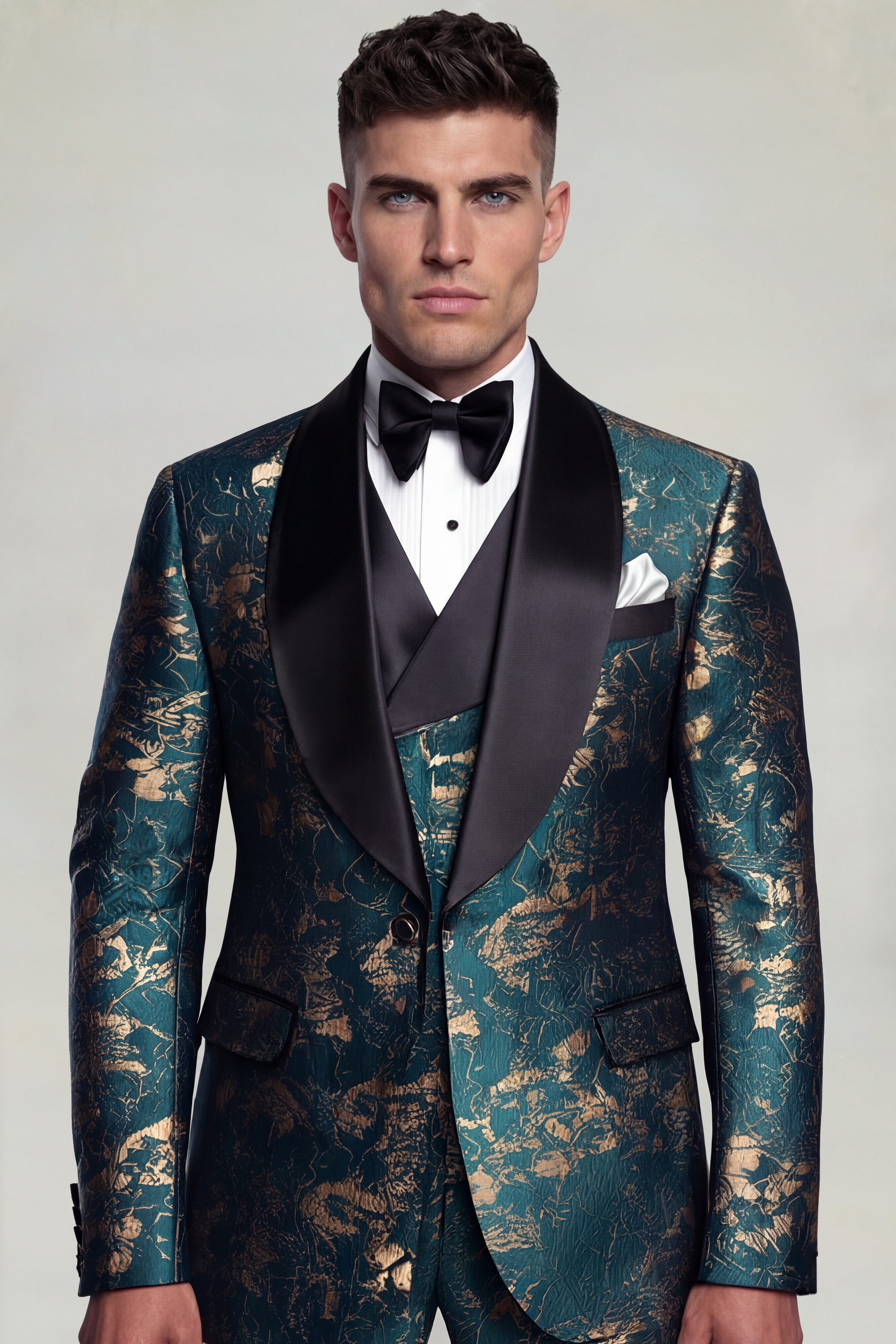 Mens-Teal-and-Gold-Tuxedo-Groom-Wedding-Suit-from-Gentlemansguru.com