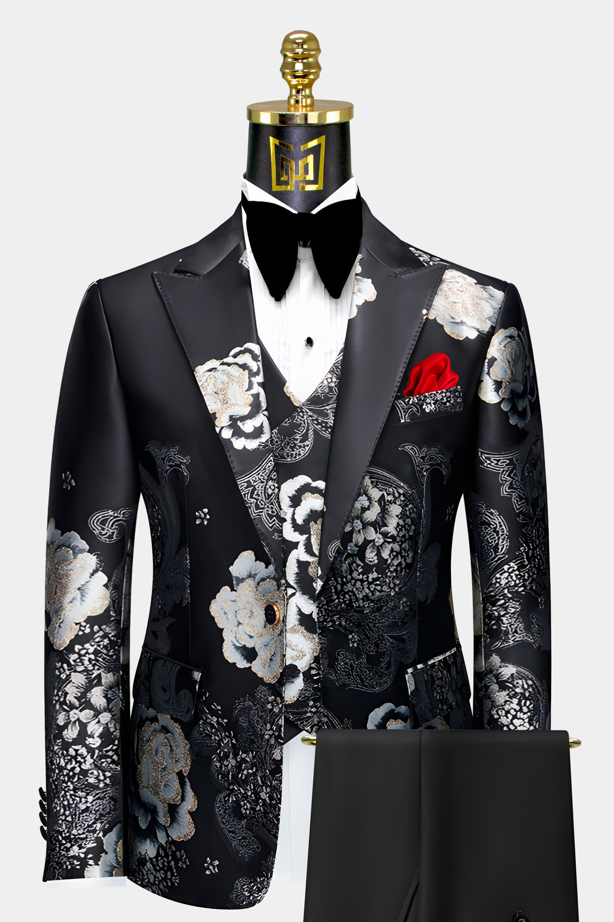 Black-Pant-Silver-and-Black-Suit-Prom-Groom-Wedding-Tuxedo-from-Gentlemansguru.com