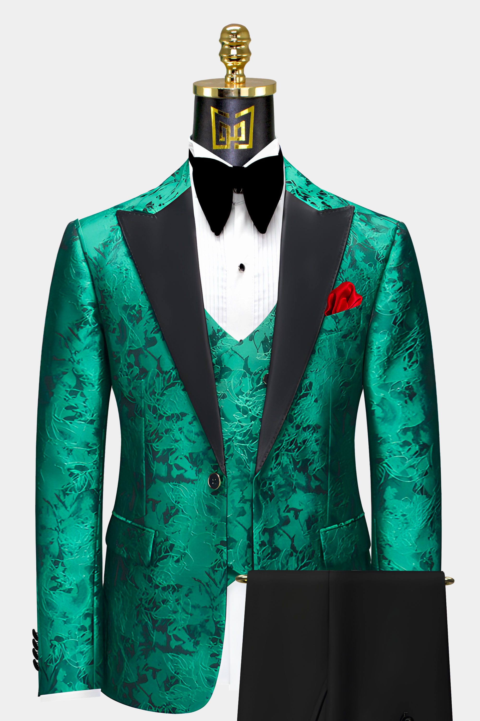 Black-and-Bright-Green-Tuxedo-Prom-Wedding-Groom-Suit-from-Gentlemansguru.com