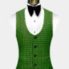 Green-Houndstooth-Tuxedo-Vest-Wedding-Groom-WSuit-Waistcoat-from-Gentlemansguru.com