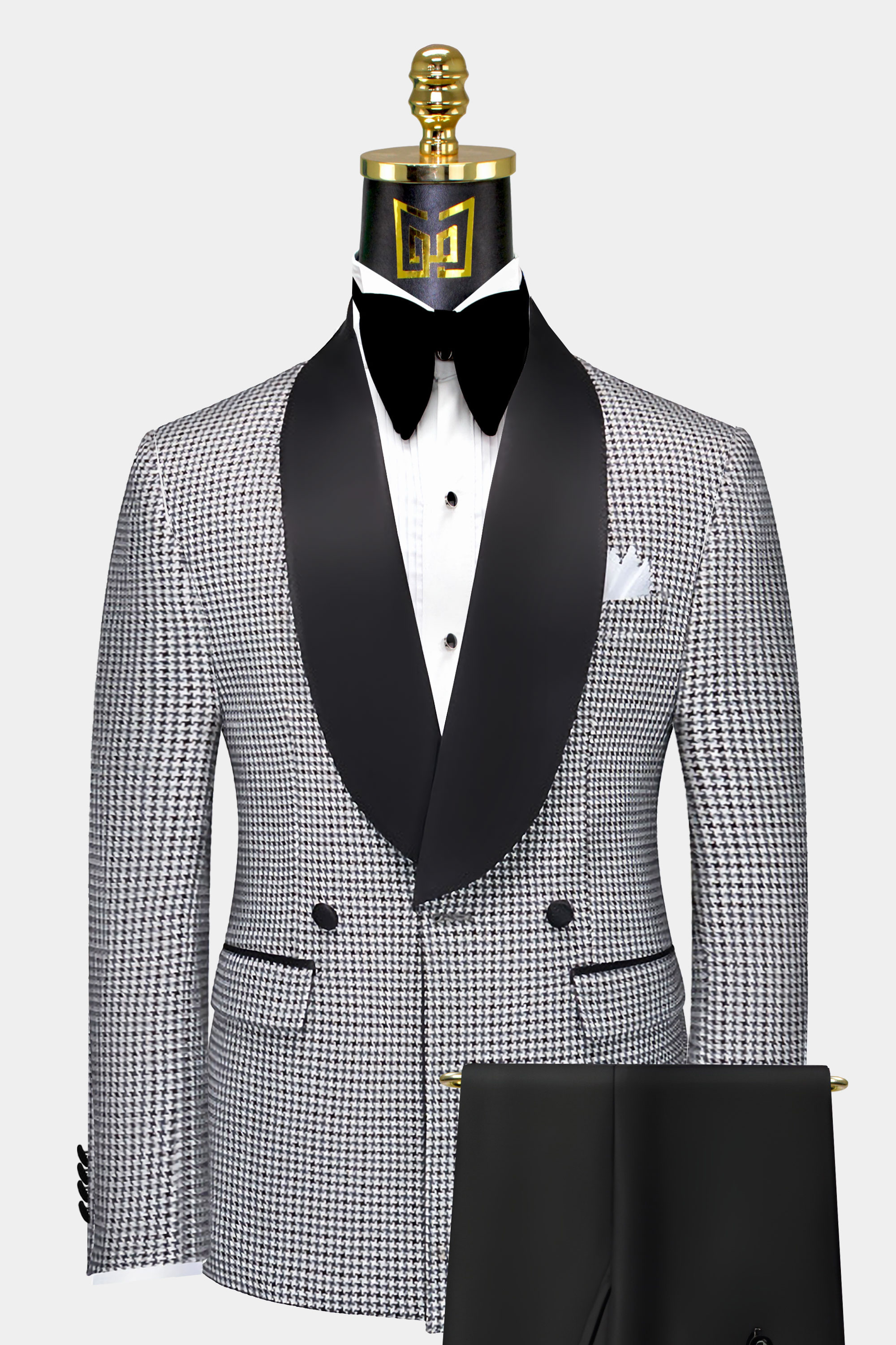 Grey Houndstooth Tuxedo | Gentleman's Guru