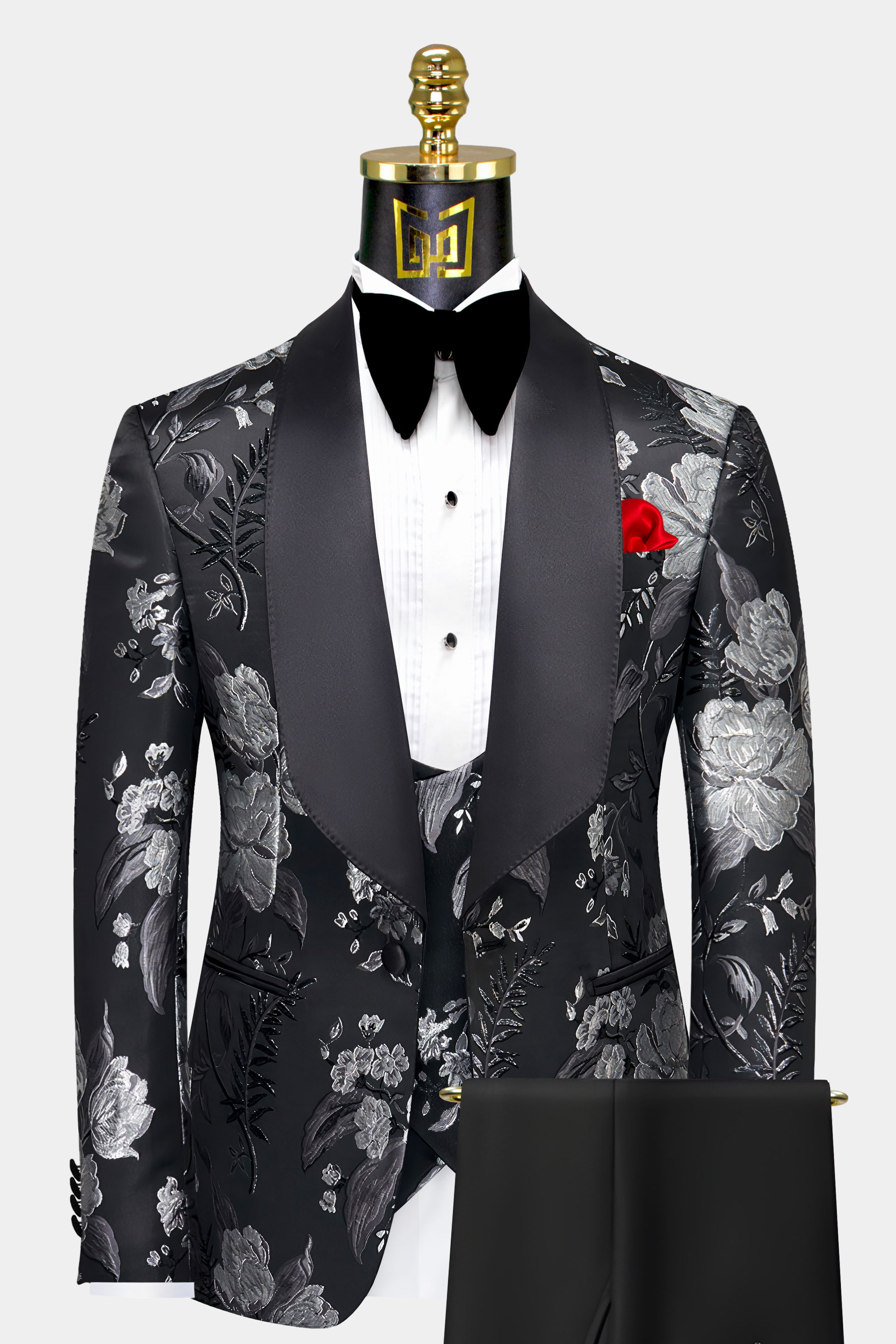 Silver and Black Tuxedo- 3 Piece | Gentleman's Guru