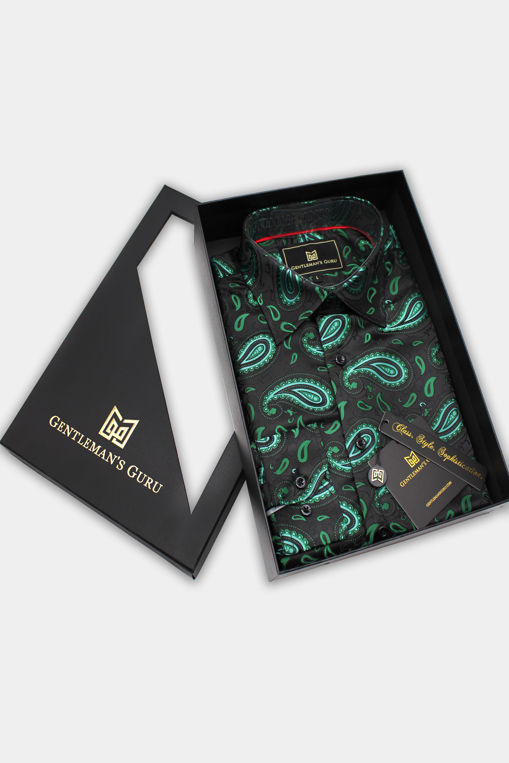 pine green and black shirt