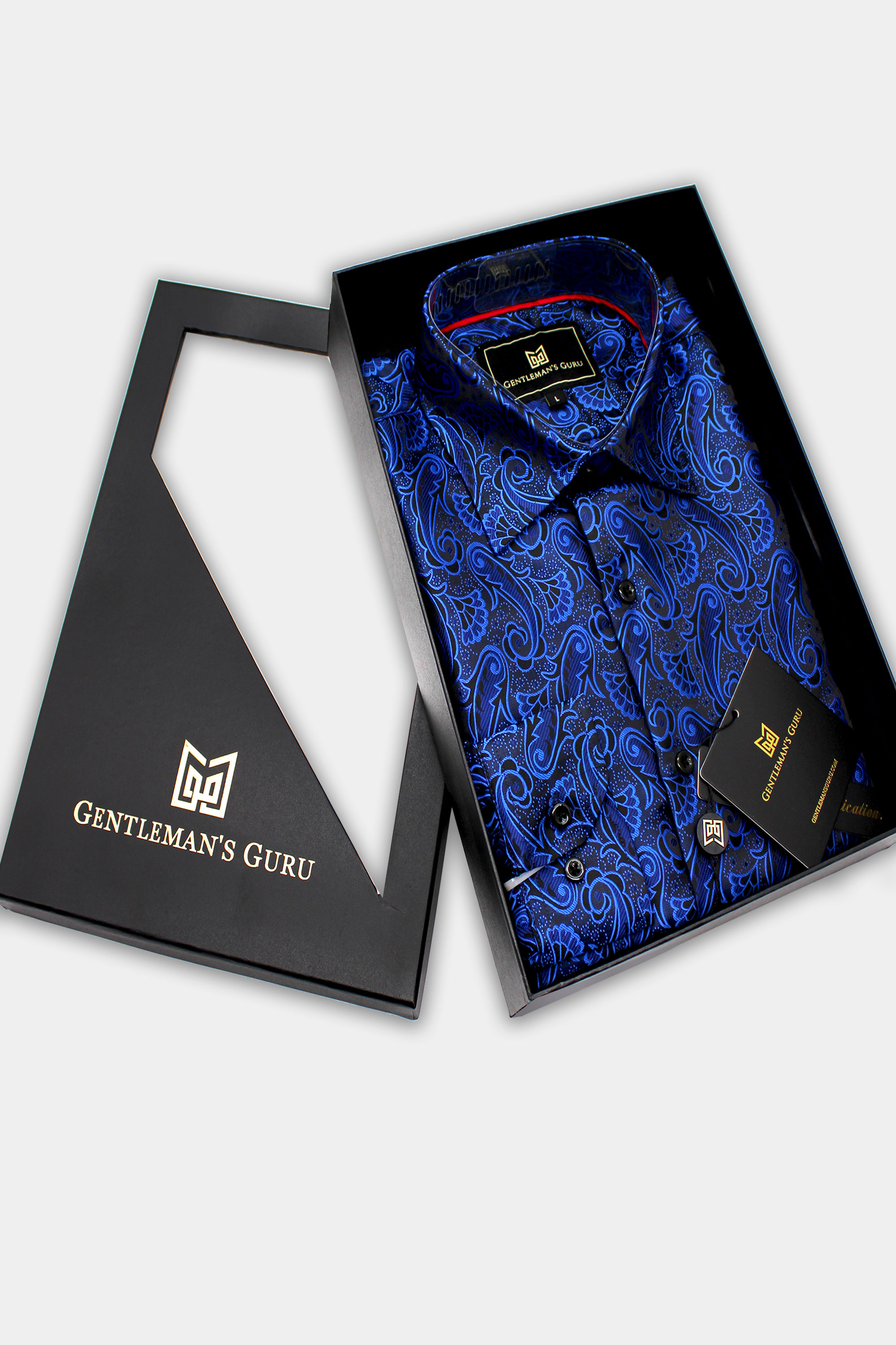 Royal Blue Black Shirt Black And Royal Blue Split Mens Short Sleeve T-Shirt