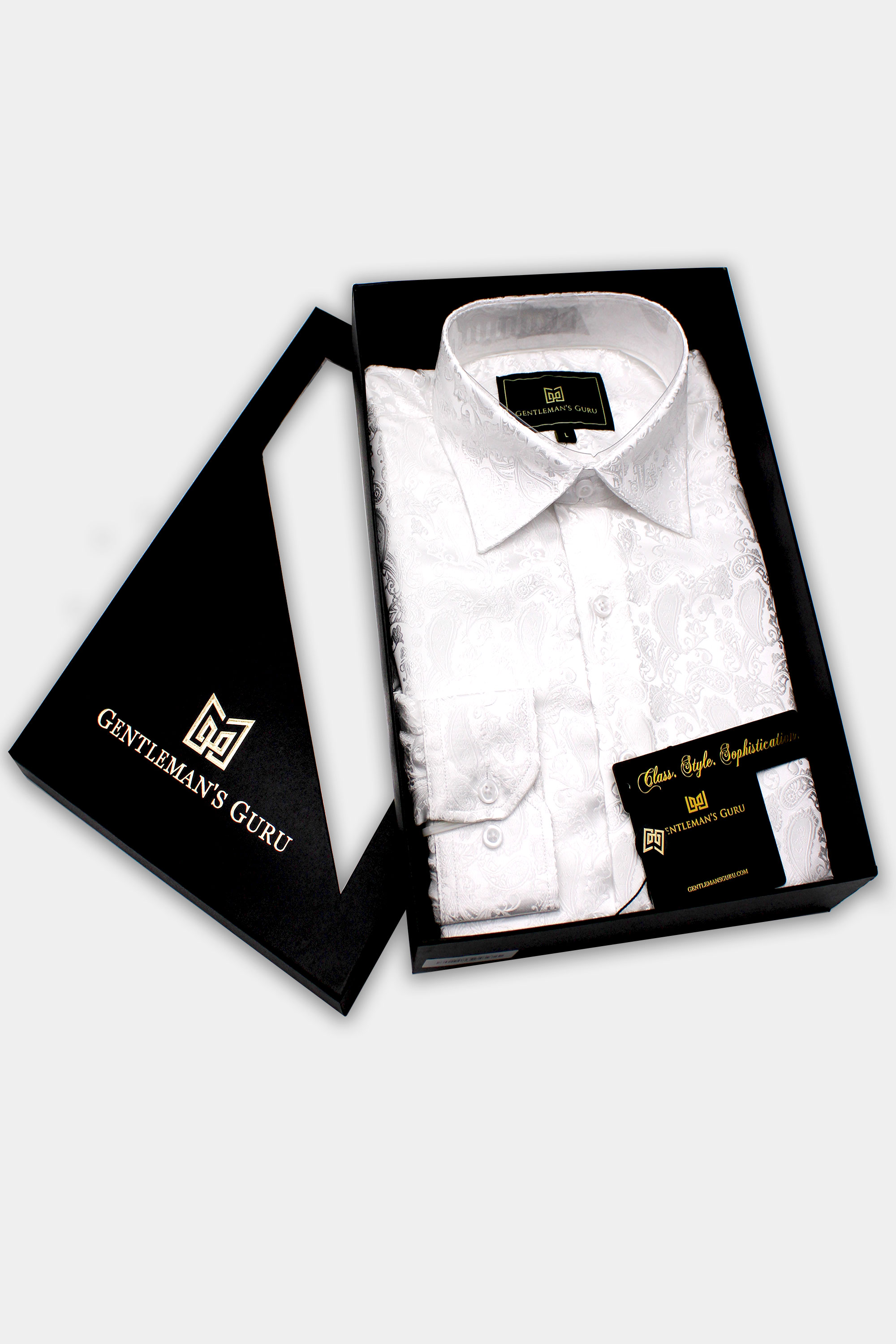 Men's White Paisley Shirt | Gentleman's Guru