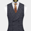 Dark-Grey-Plaid-Suit-Vest-Groom-Waistcoat-from-Gentlemansguru.com