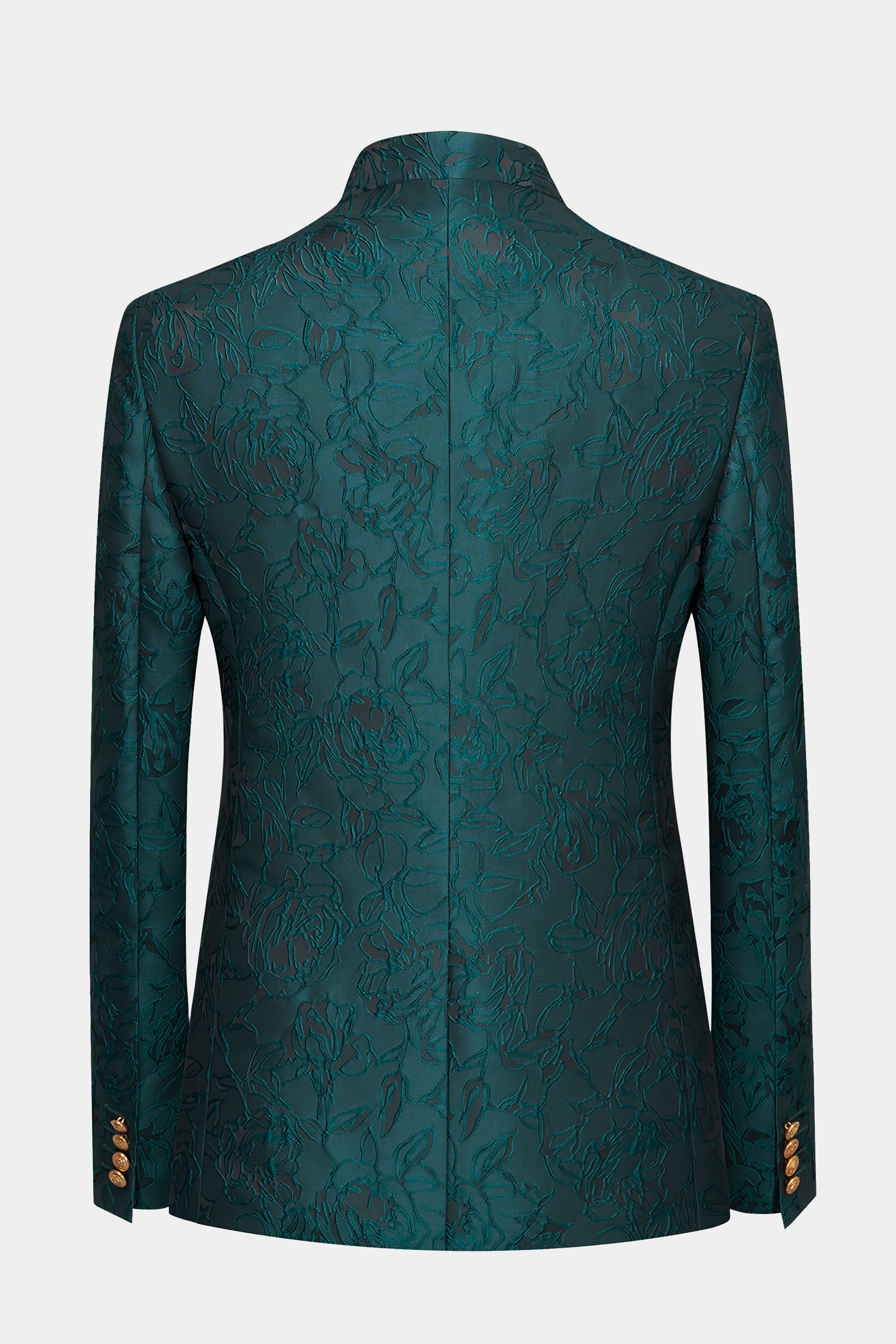Dark-Teal-Mao-Style-Chinese-Collar-Suit-Jacket-Blazer-from-Gentlemansguru.com