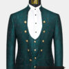 Dark-Teal-Mandarin-Collar-Groom-Wedding-Prom-Suit-from-Gentlemansguru.com