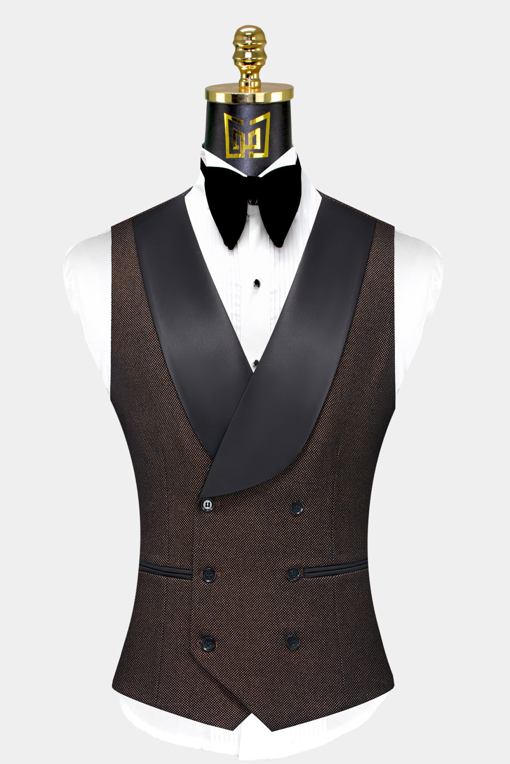 Fancy-Luxury-Dark-Brown-Tuxedo-Vest-Groom-Waistcoat-from-Gentlemansguru.com_-scaled
