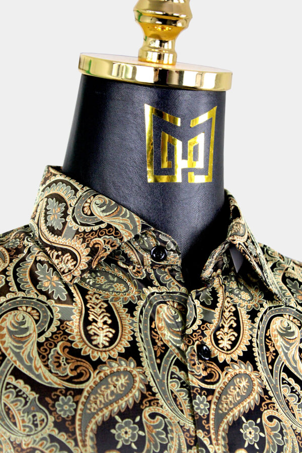 Fancy-Luxury-Mens-Gold-shirt-With-Paisley-Pattern-from-Gentlemansguru.com
