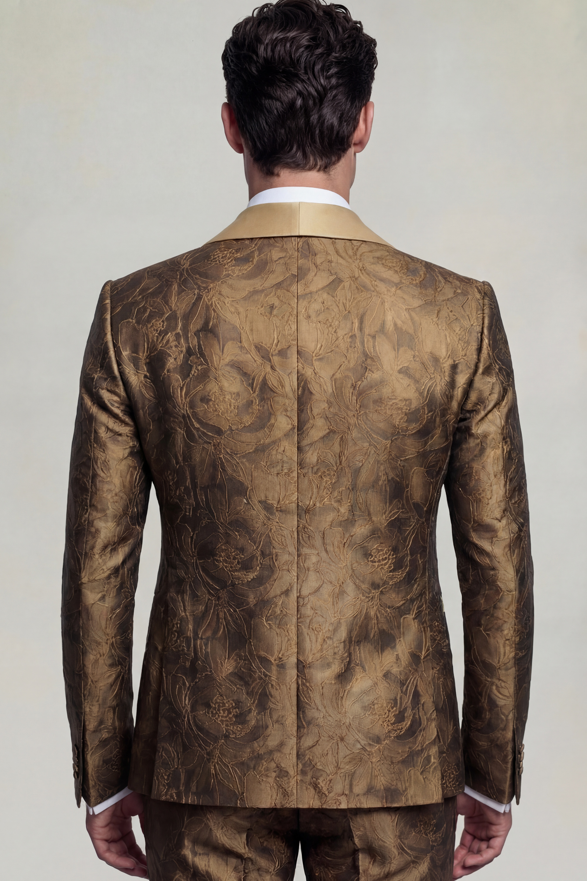 Gold-Brown-Textured-Tuxedo-Wedding-Suit-from-Gentlemansguru.com