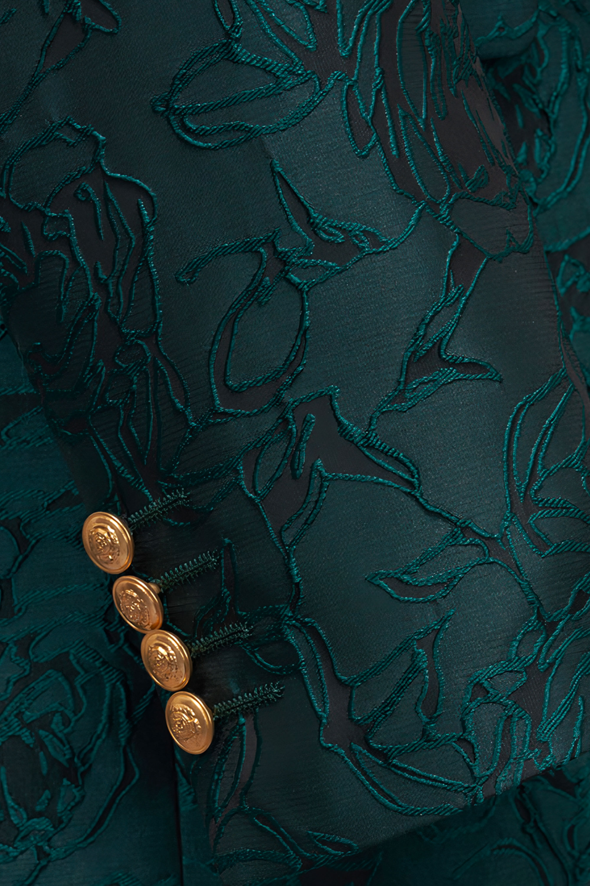 Gold-Button-Dark-Teal-Green-Mandarin-Collar-Suit-from-Gentlemansguru.com