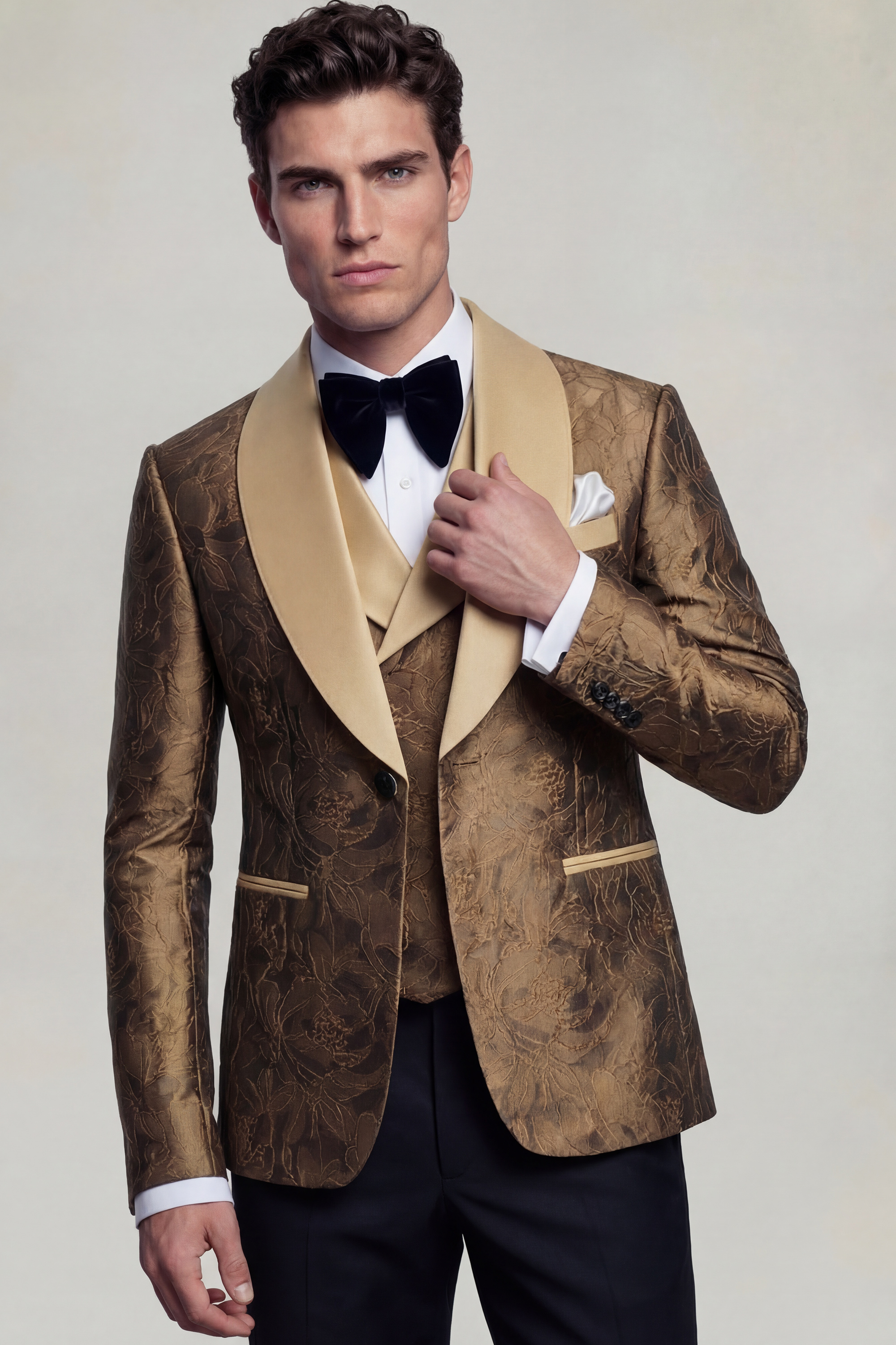 Gold-Khaki-Tuxedo-Suit-For-Men-Groom-Tuxedo-Formal-Wear-from-Gentlemansguru.com