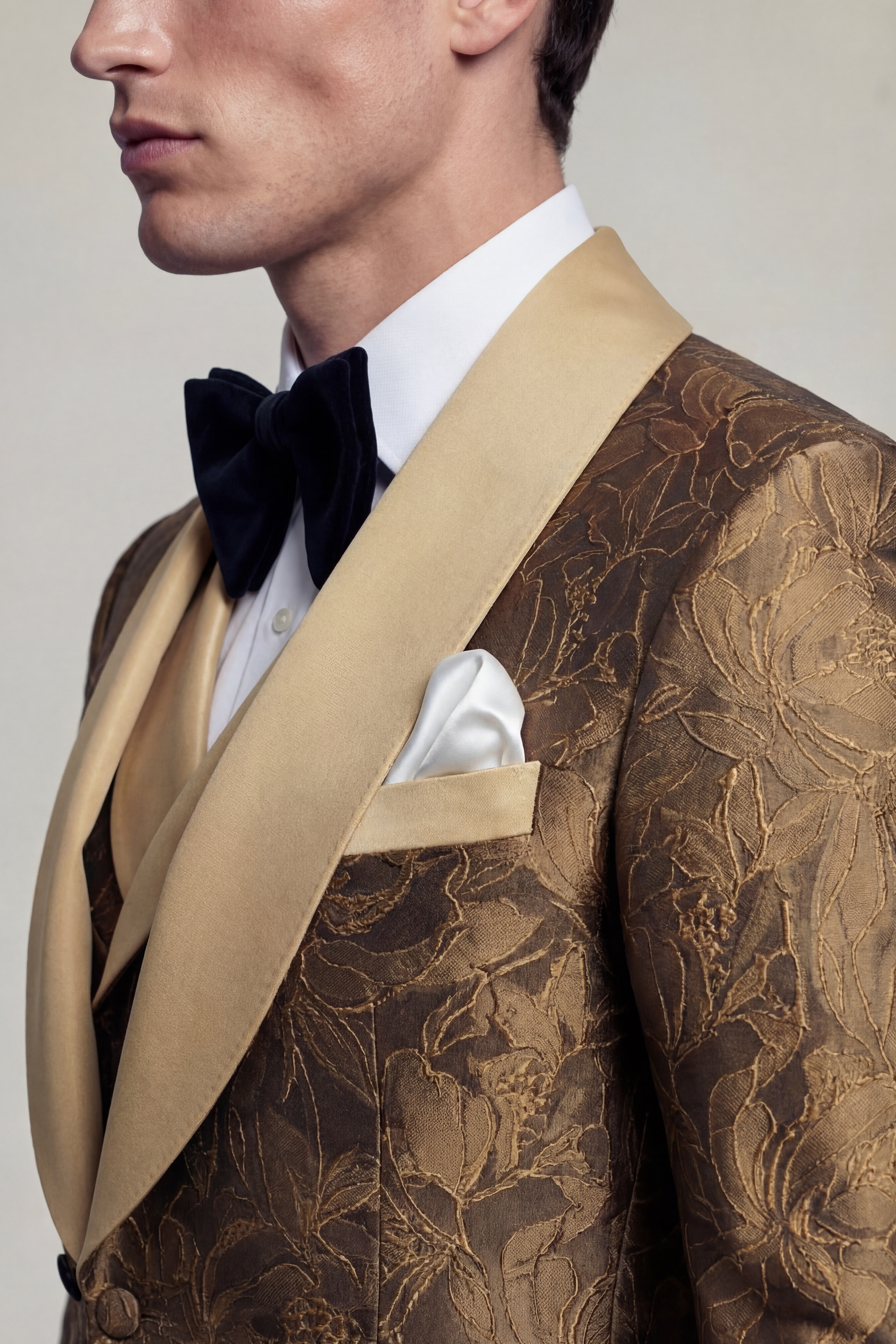 Gold-and-Brown-Textured-Tuxedo-Wedding-Suit-from-Gentlemansguru.com