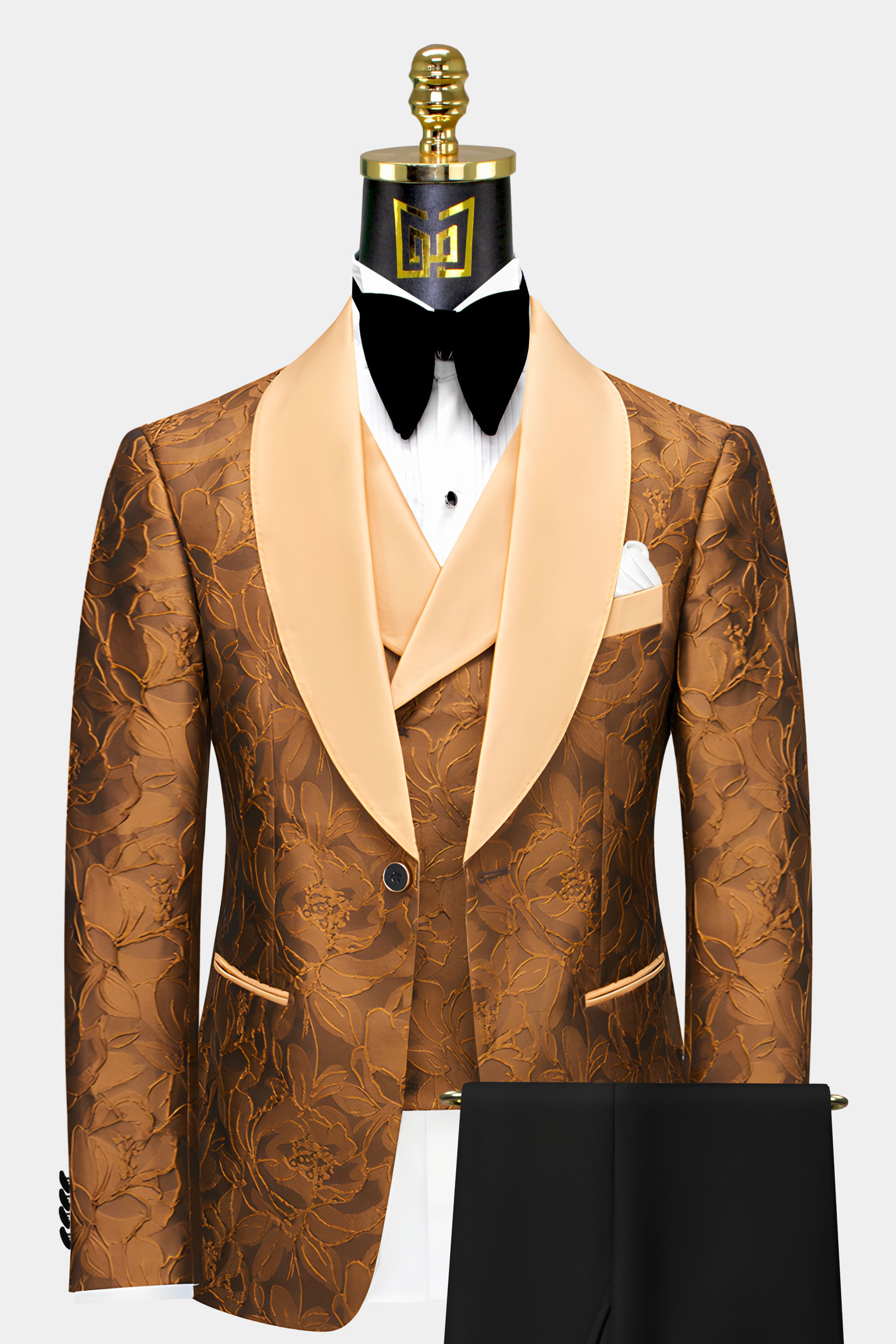 Textured Pecan Brown Tuxedo