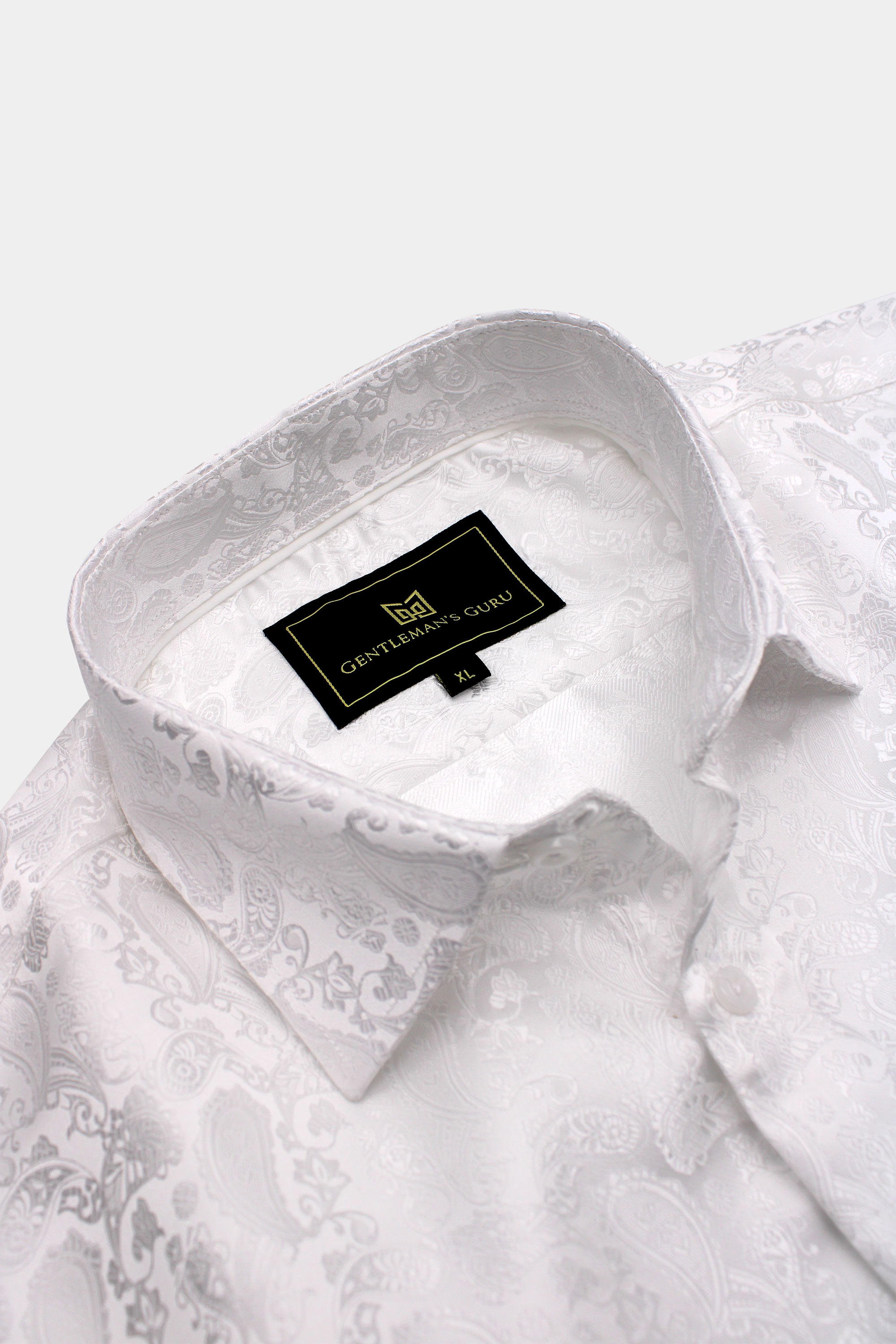 Men's White Paisley Shirt | Gentleman's Guru