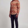 Luxury Burnt Orange Paisley Shirt for Men