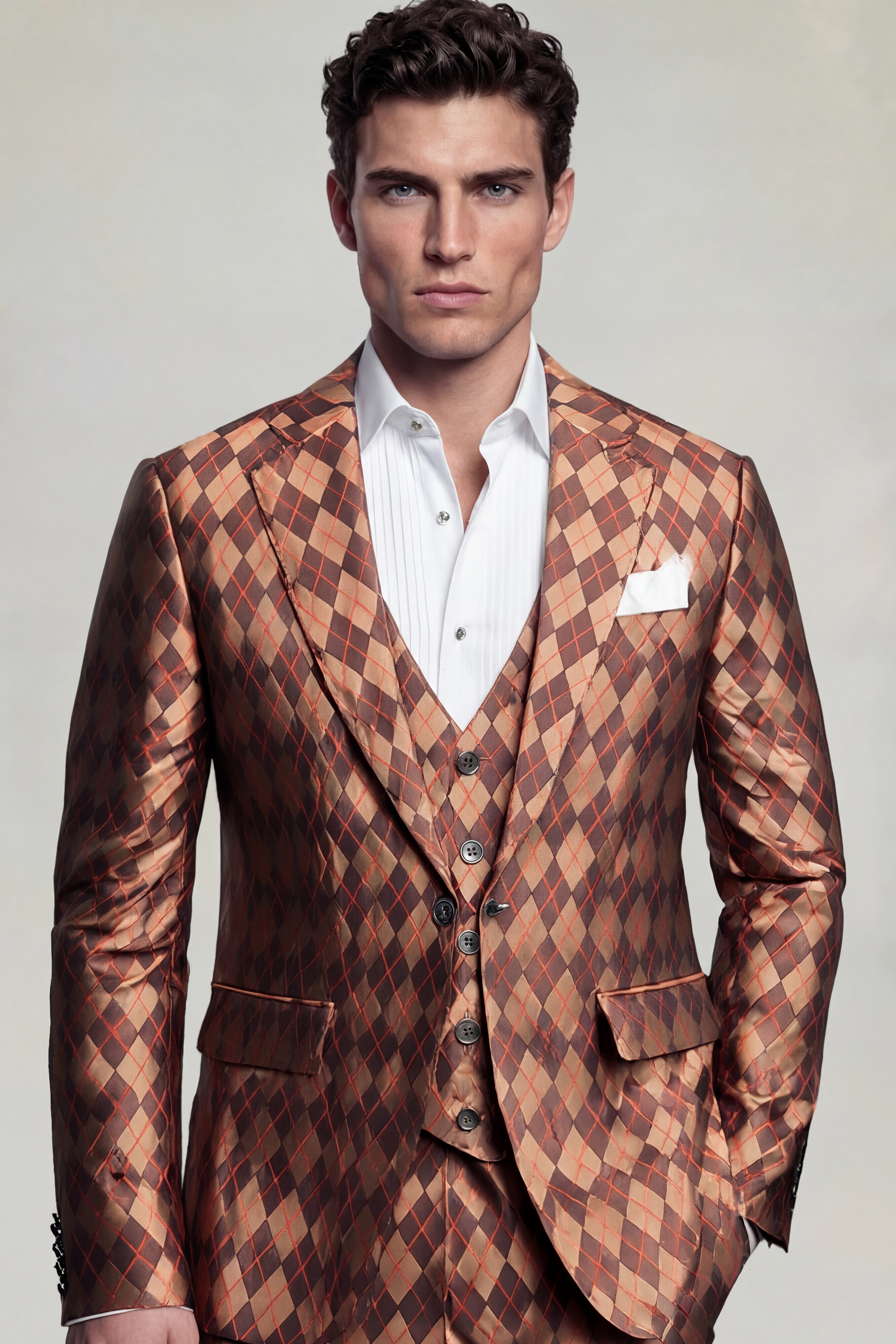 Mens-Brown-Argyle-Suit-Groom-Wedding-Prom-Tuxedo-from-Gentlemansguru.com