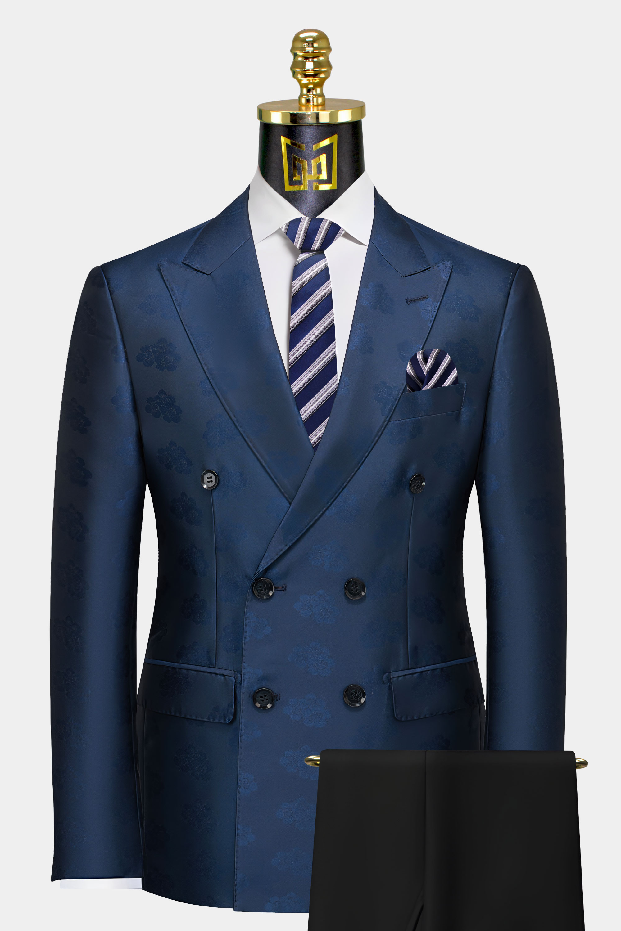 Gorgeous Slim Dark Blue Wedding Suits For Men,Custom Made Tailored Men Blue  Suit