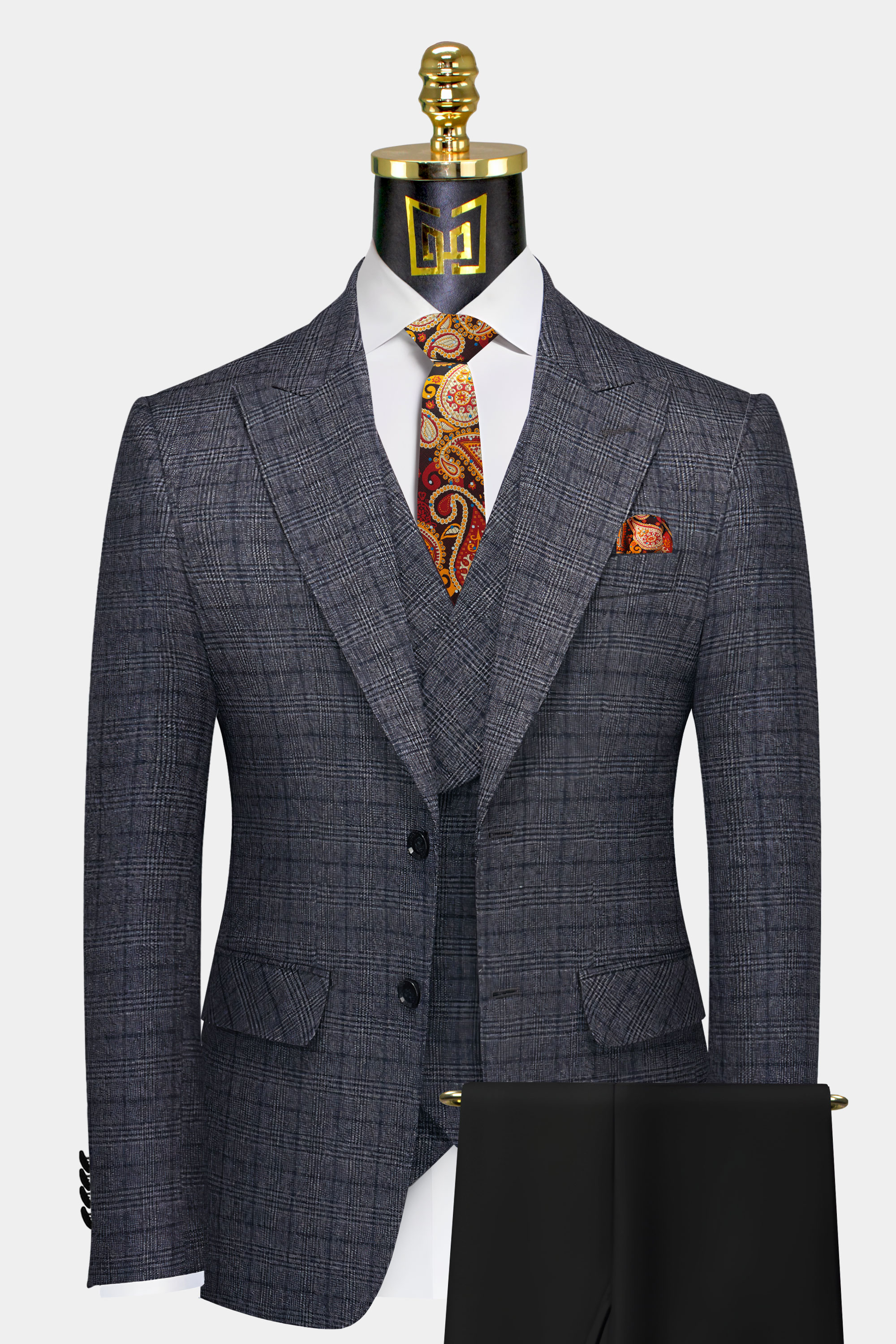 https://www.gentlemansguru.com/wp-content/uploads/2023/07/Mens-Dark-Gray-Plaid-Suit-With-Black-Pant-for-Groom-Weding-from-Gentlemansguru.com_.jpg