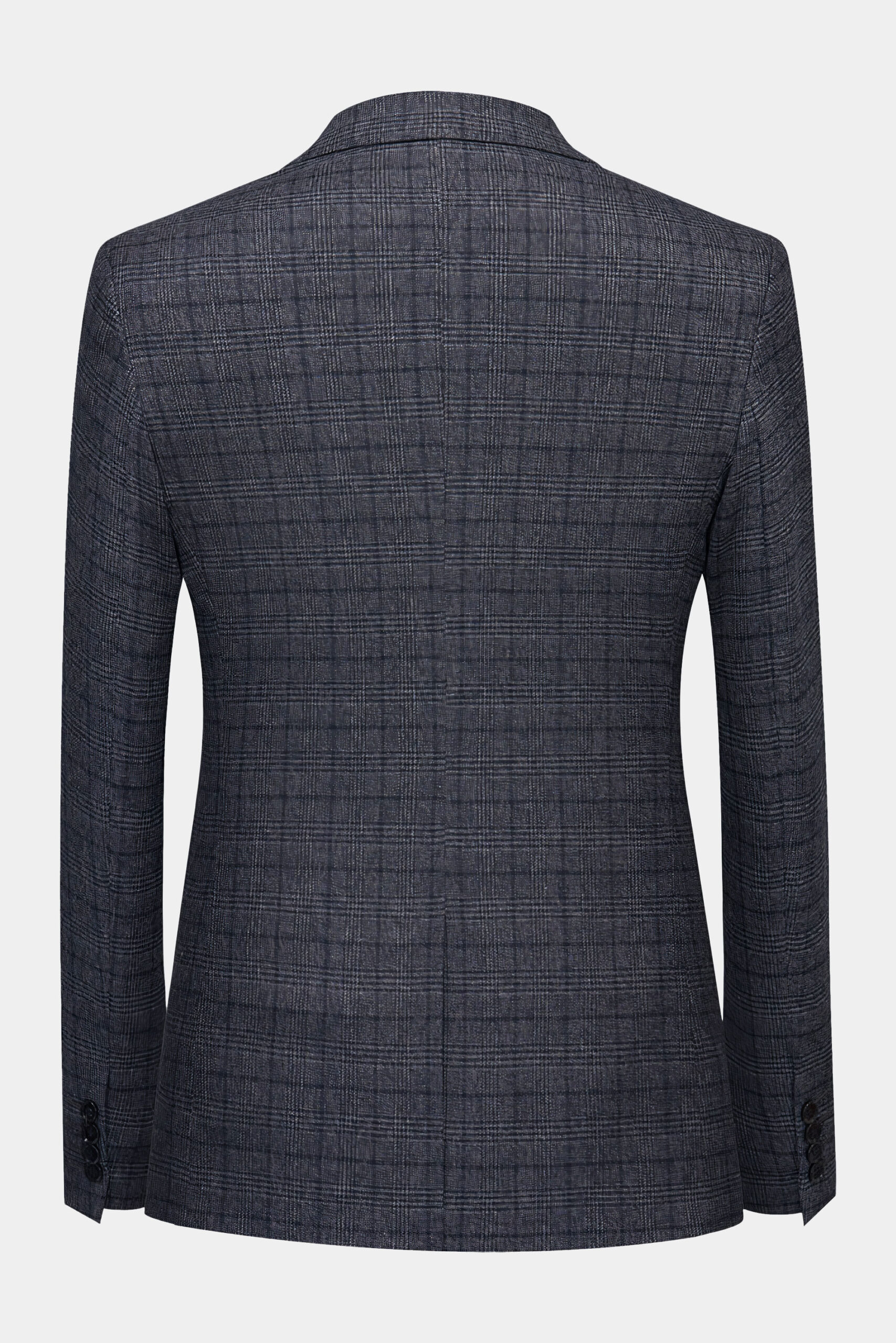 Dark Grey Plaid Suit 3 Piece Gentleman s Guru
