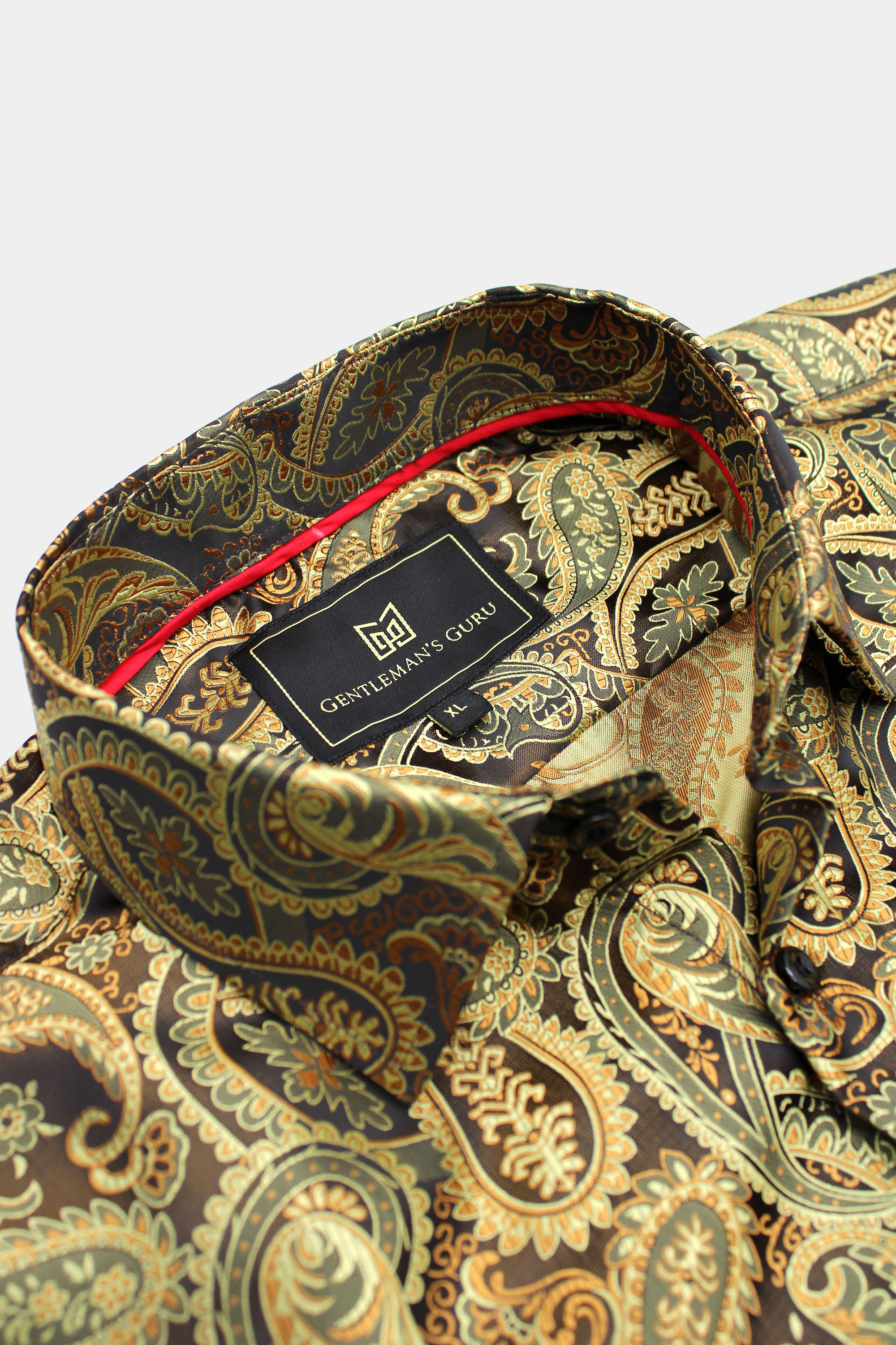 Men's Gold Paisley Shirt | Gentleman's Guru