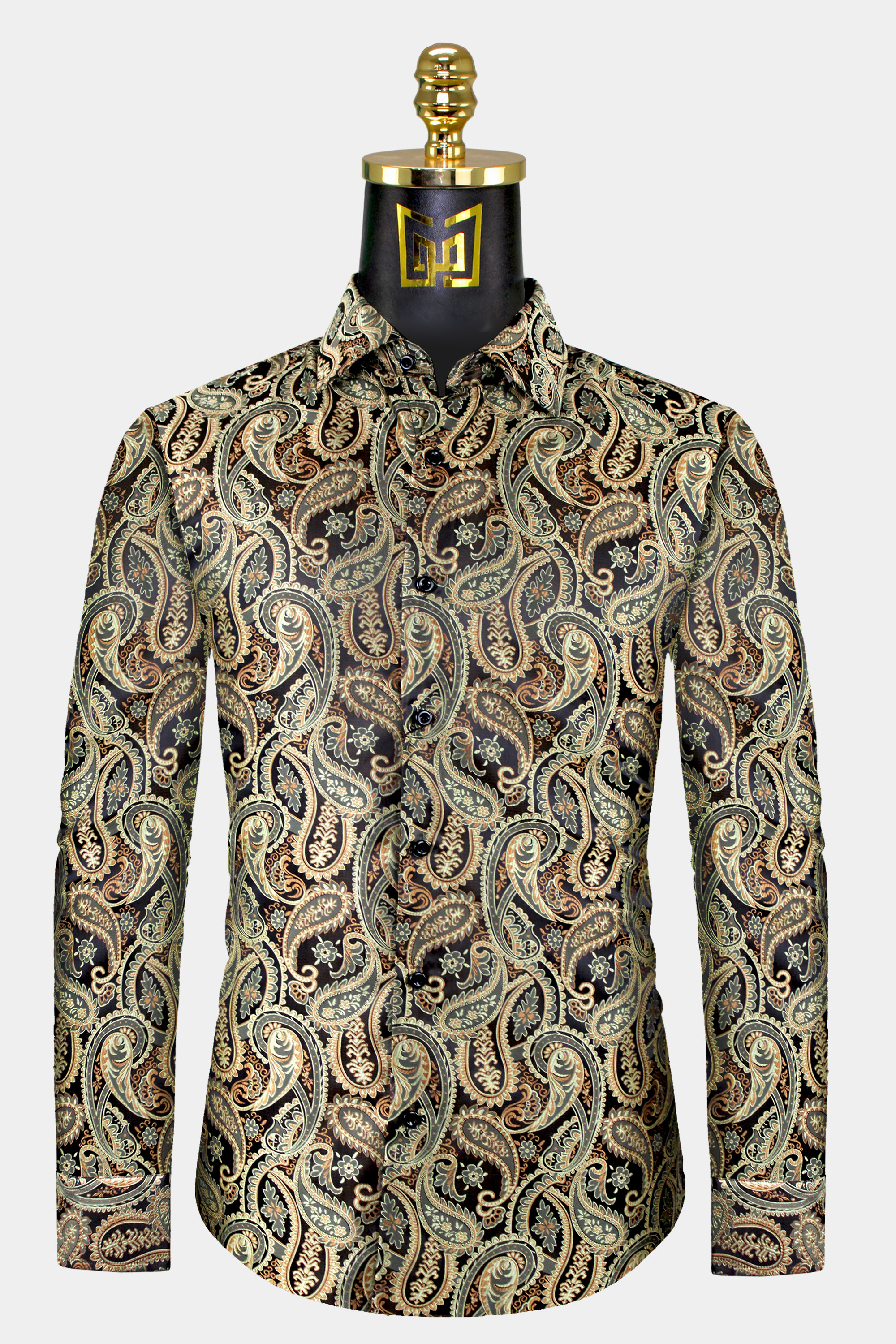 Men's Gold Paisley Shirt | Gentleman's Guru