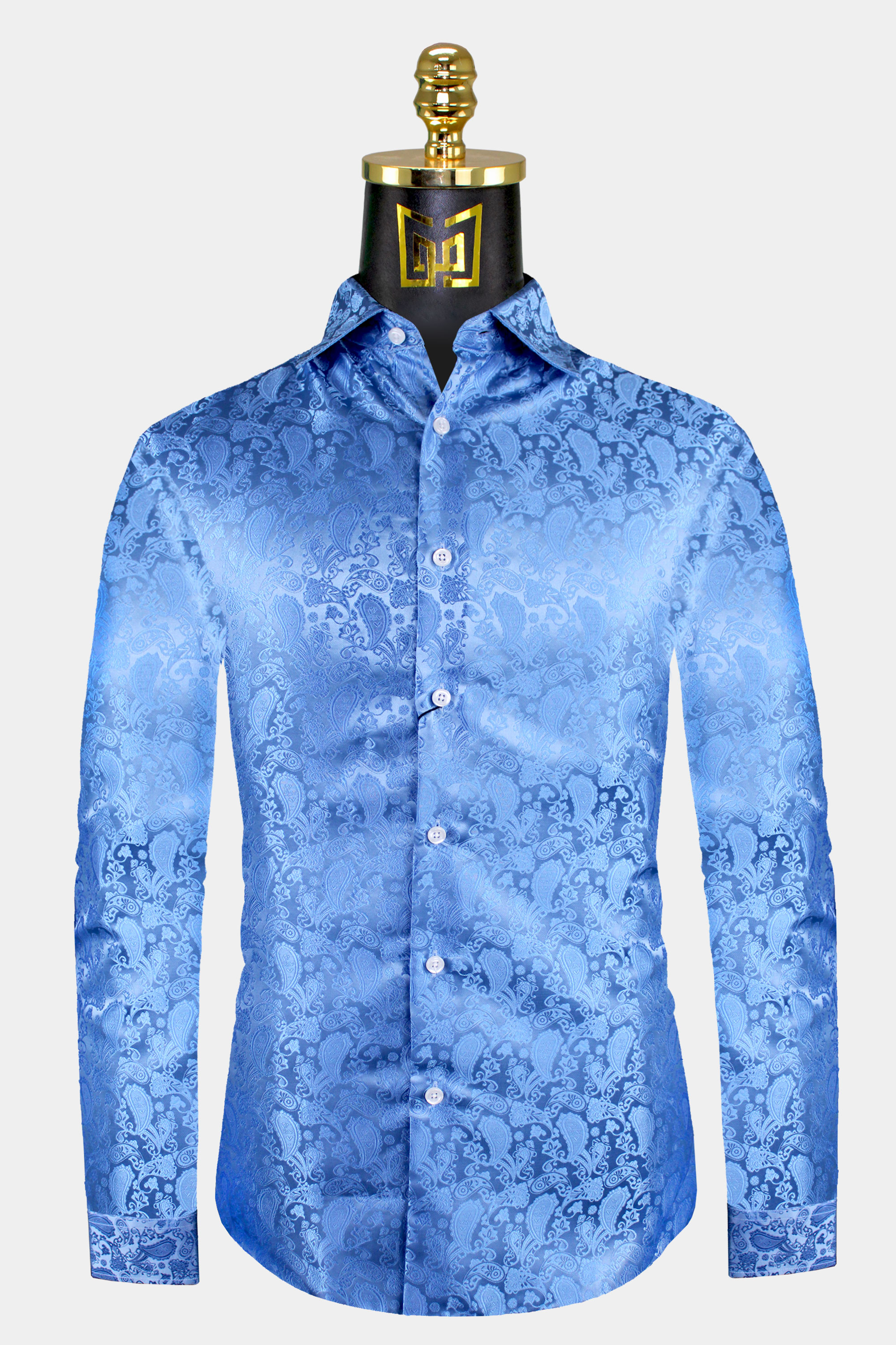 Mens-Light-Blue-Dress-Shirt-Sky-Baby-Blue-Paisley-Shirt-For-Men-from-Gentlemansguru.com